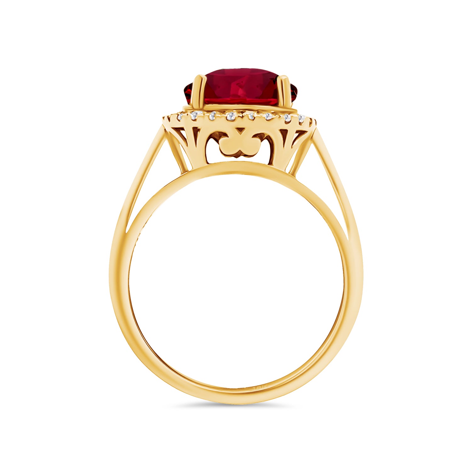 Pink Tourmaline and Diamond Oval Ring