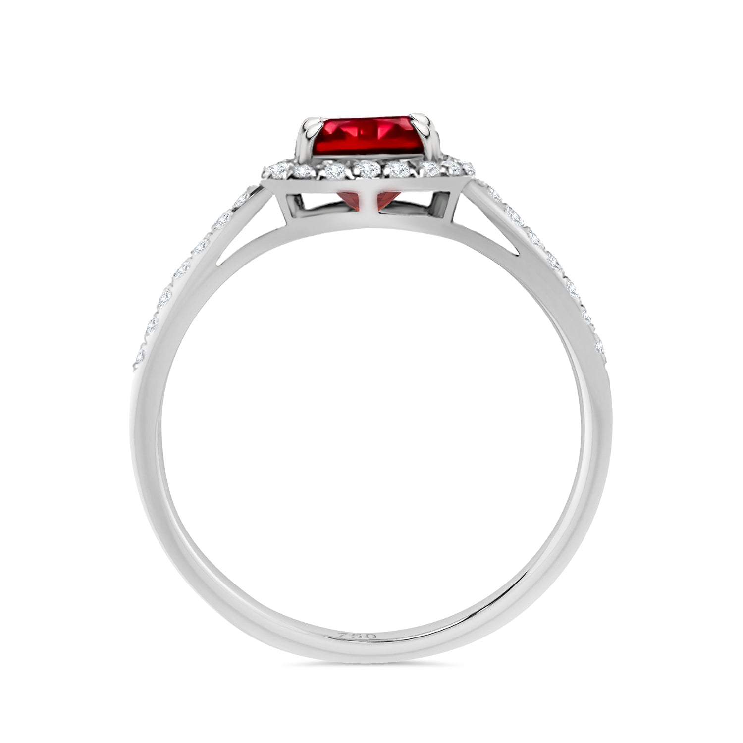 Pink Tourmaline Diamond Cushion Ring