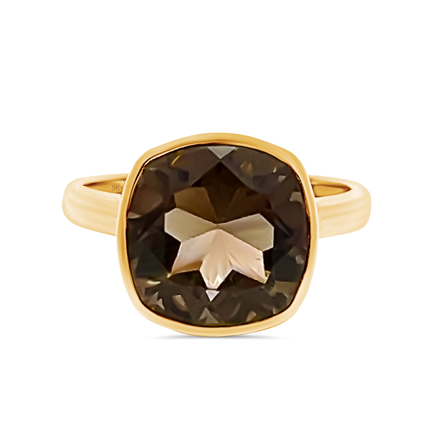 Smoky Quartz Cushion Ring