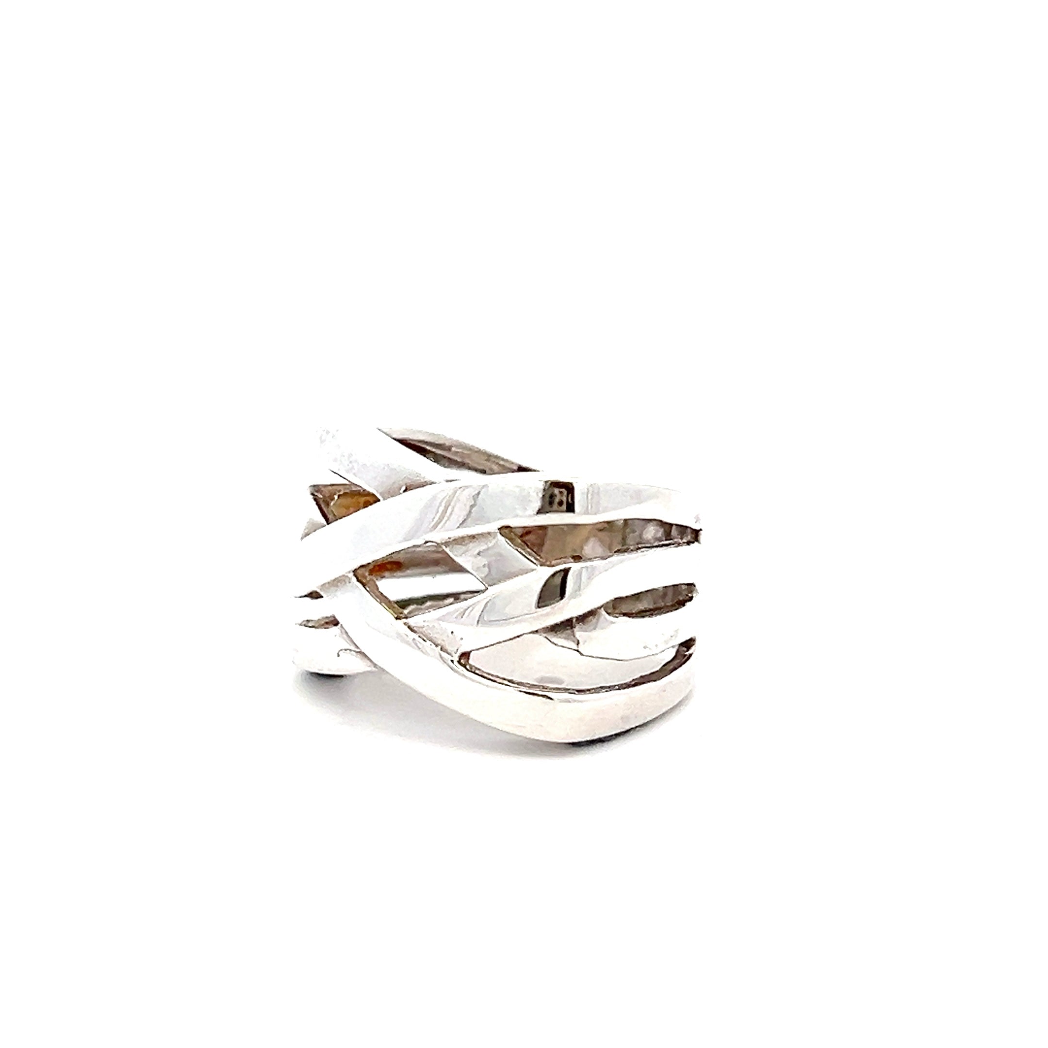Chunky 4 Line Criss-Cross Ring
