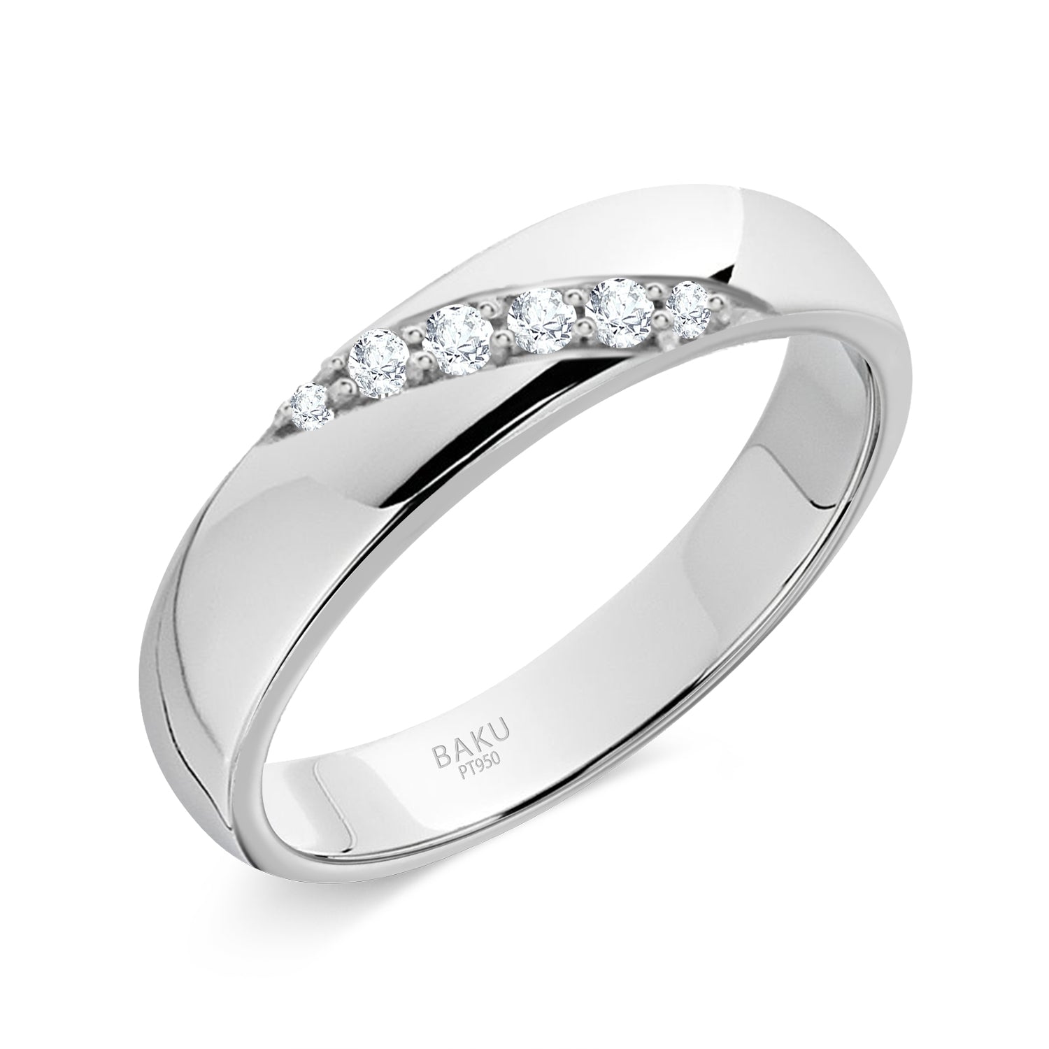 Platinum Diamond Wedding Band Ring