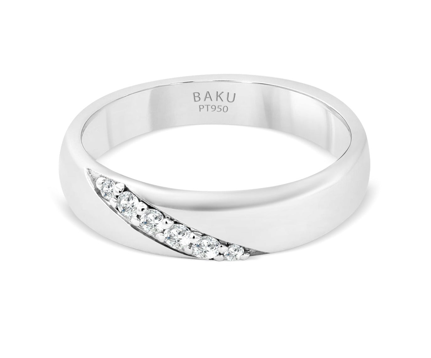 Platinum Diamond Wedding Band Ring