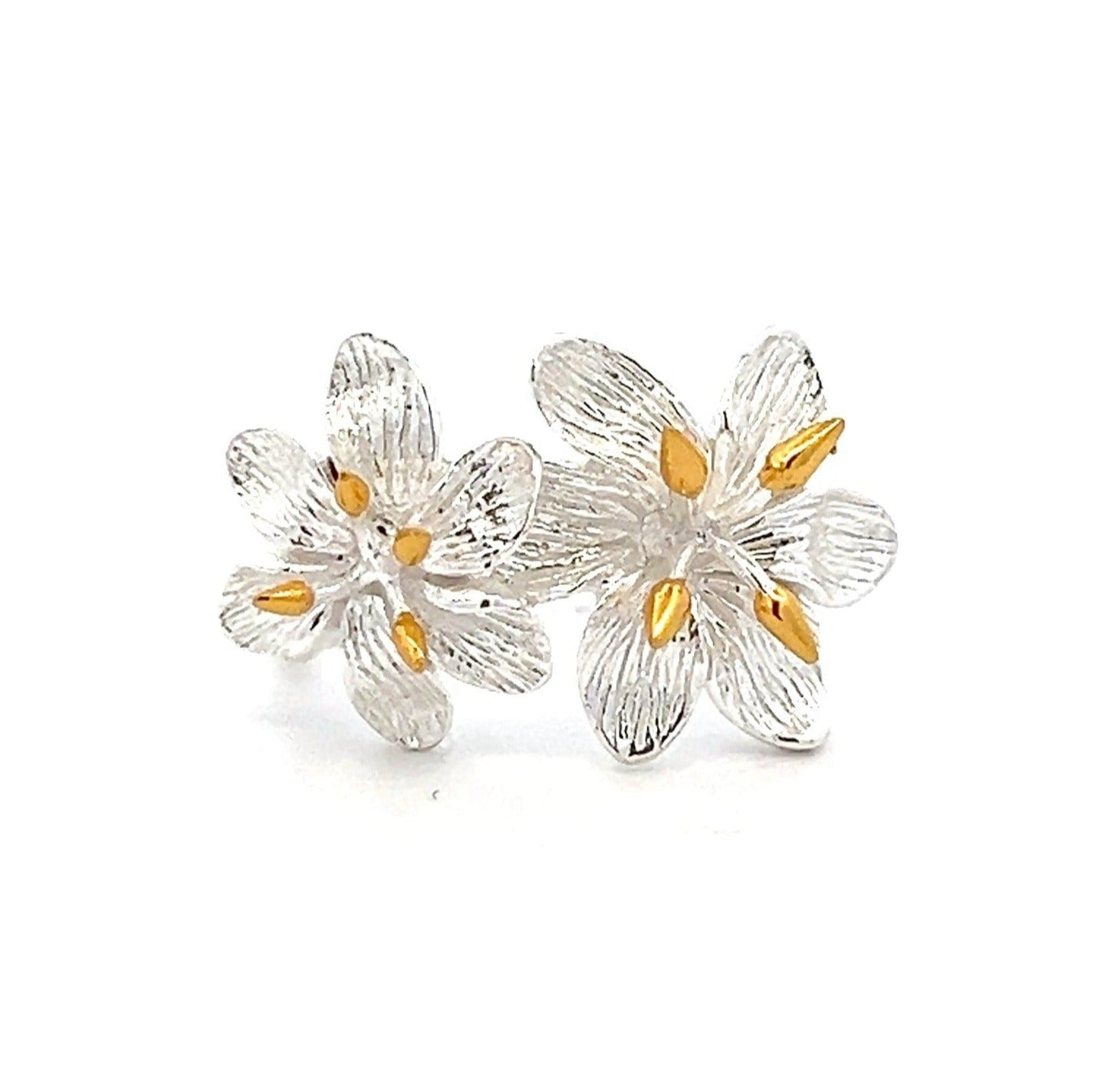 Two Tone Double Flower Ring