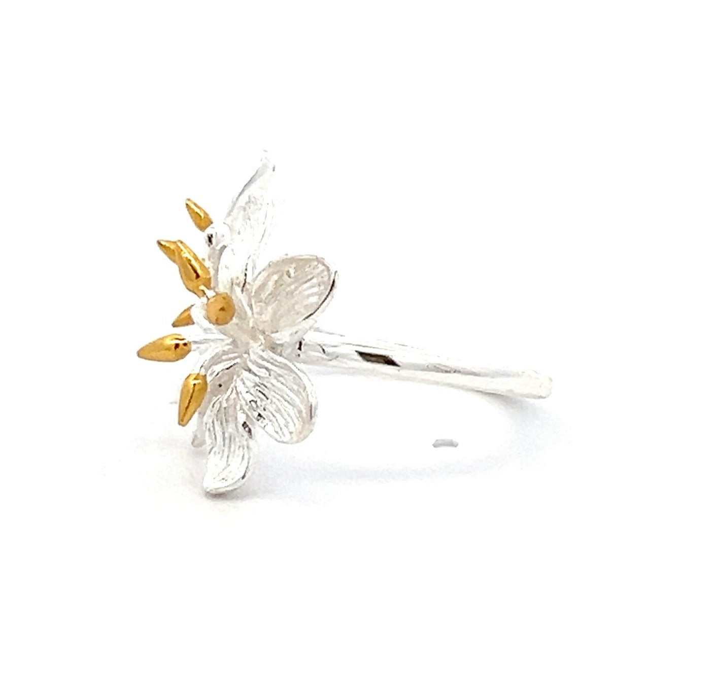 Two Tone Double Flower Ring