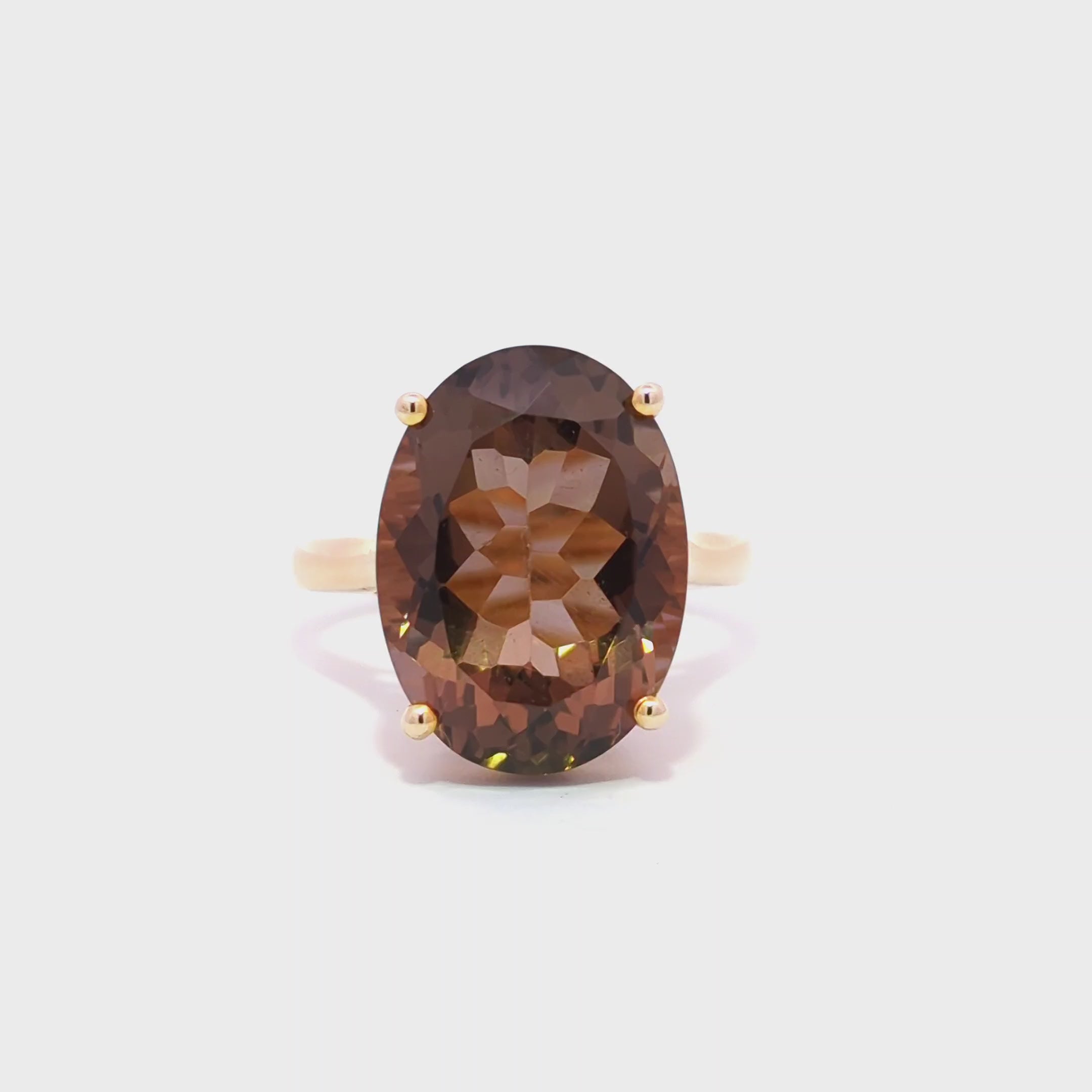 Smoky Quartz Oval Ring