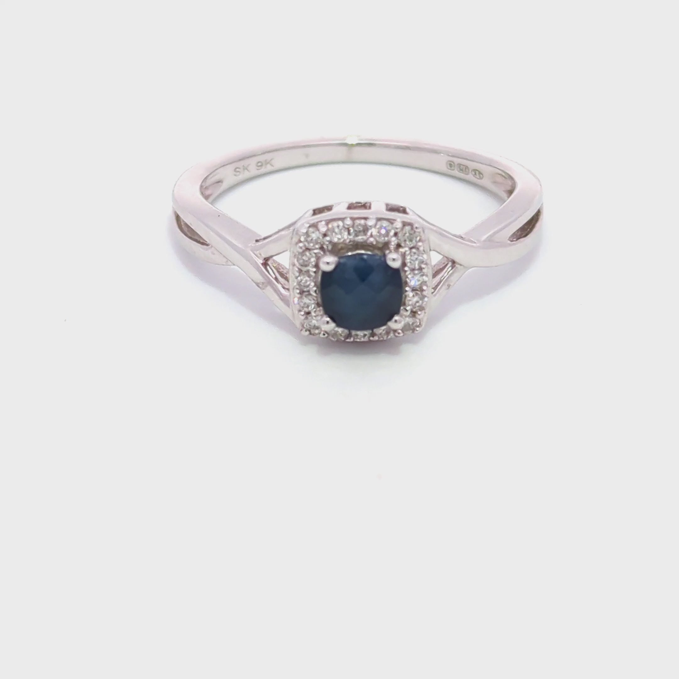 Sapphire and Diamond Engagement Ring