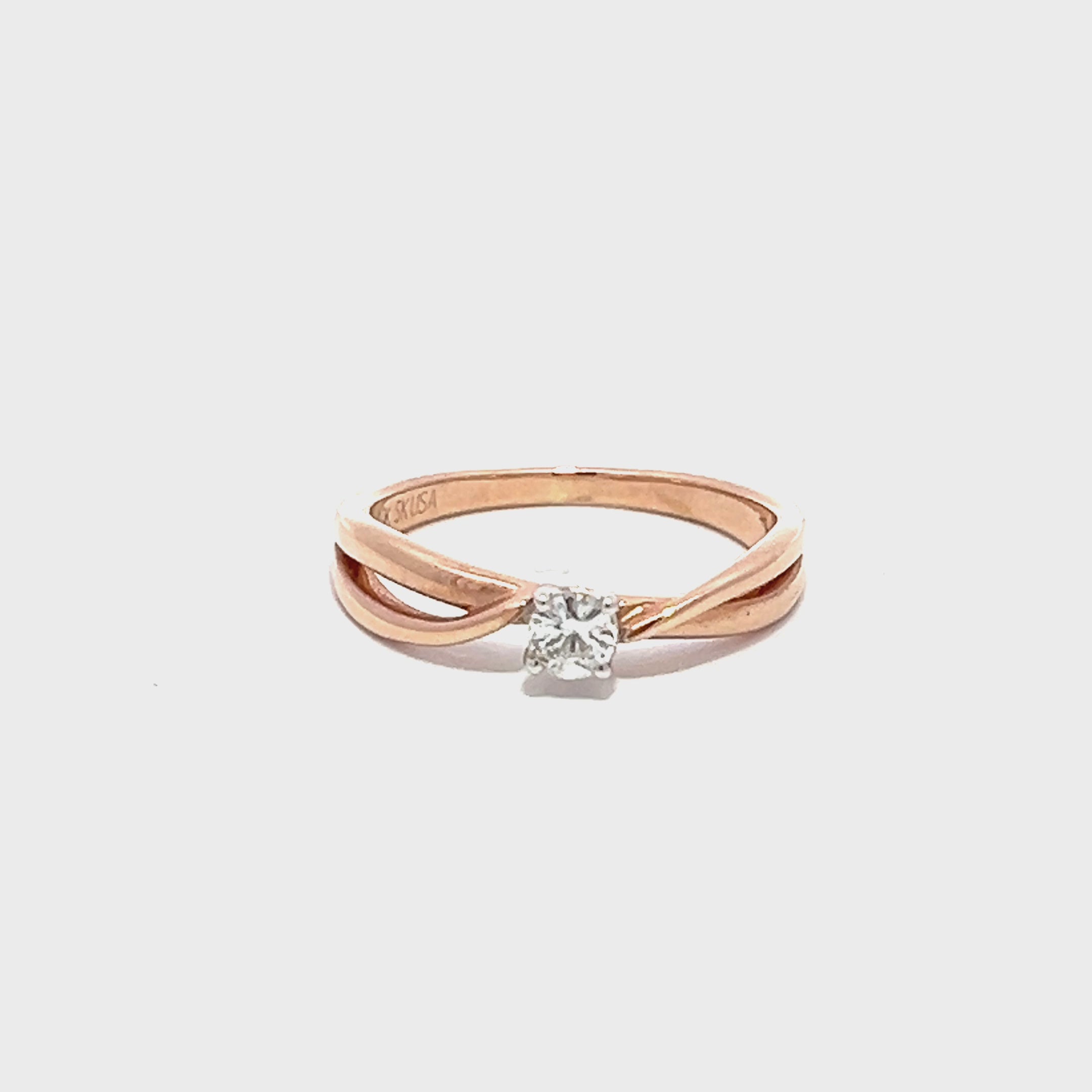 Solitaire Diamond Twist Ring