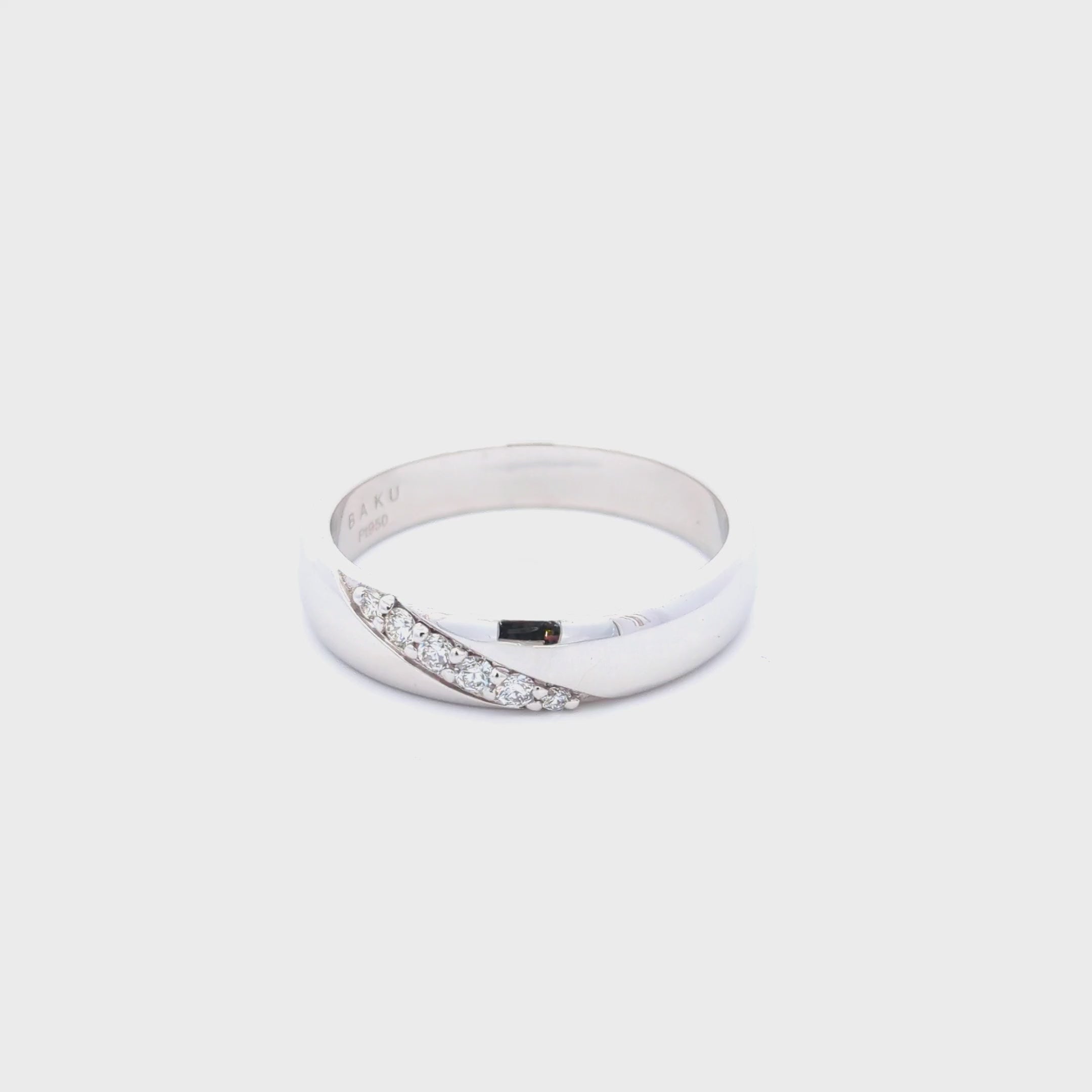 Platinum Diamond Wedding Band Ring