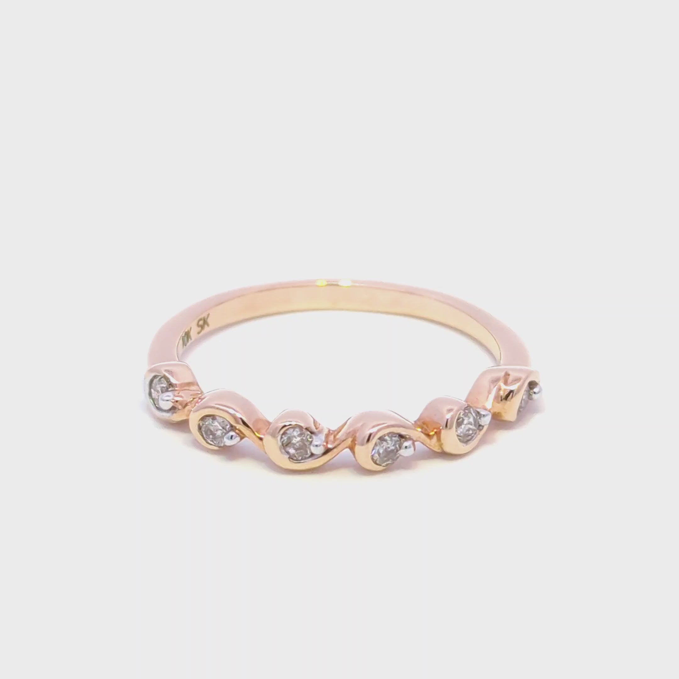 Seven Diamond Wedding Band Ring