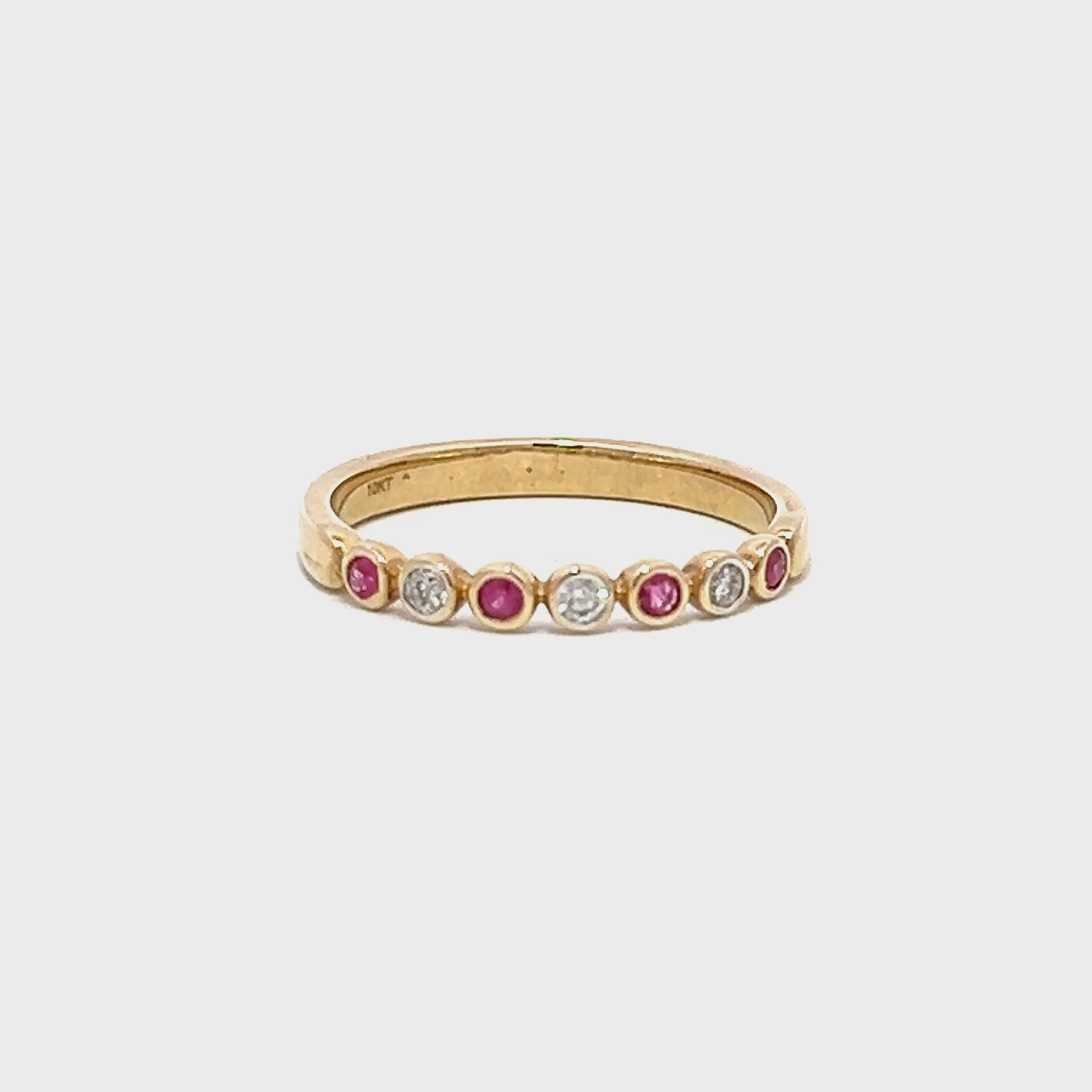 Ruby Diamond Channel Ring
