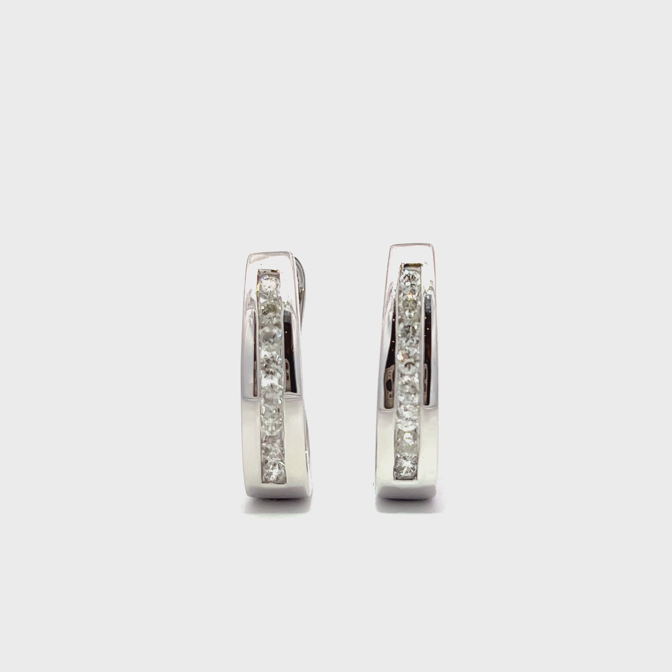 Diamond L Shape Earrings