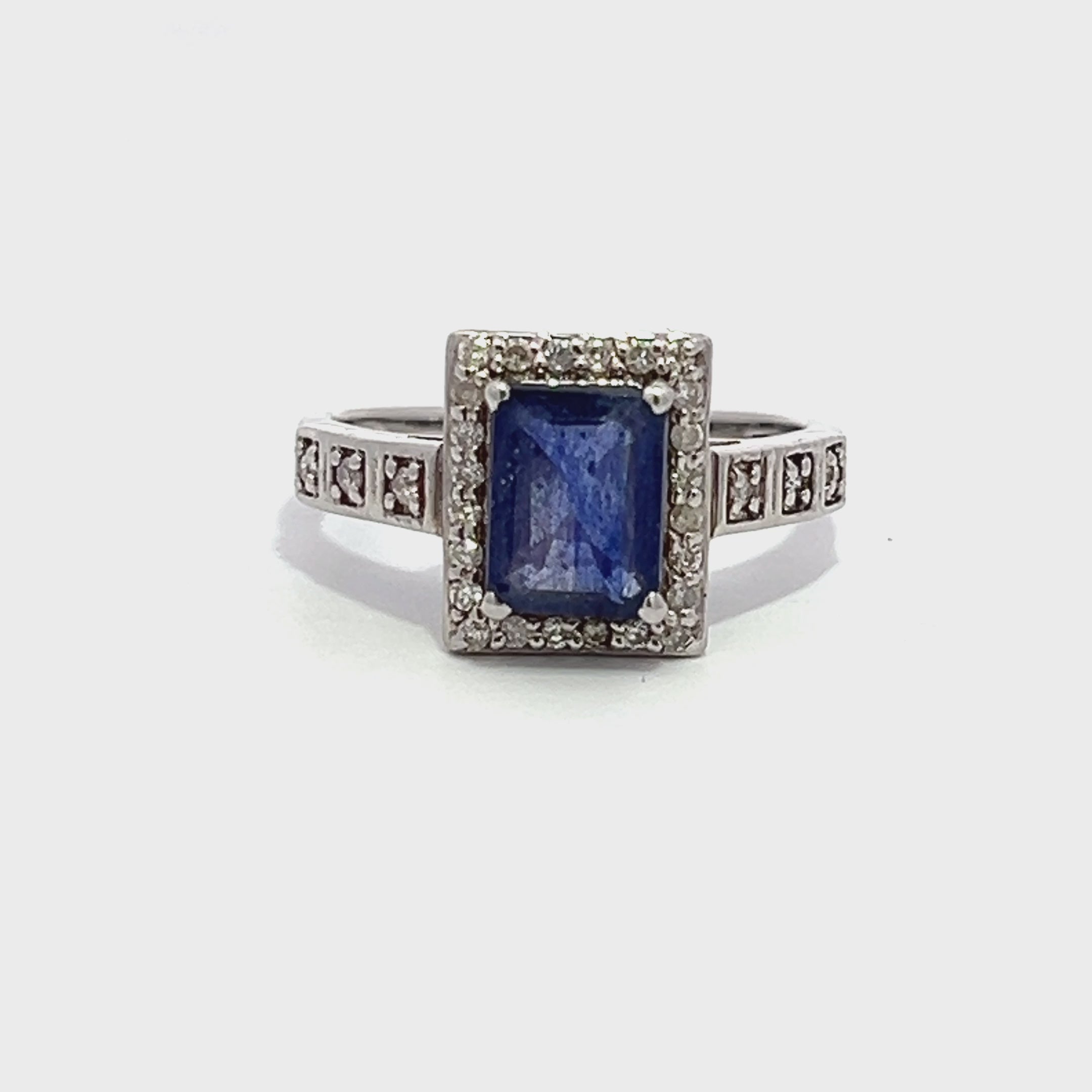 Natural Sapphire Diamond Ring