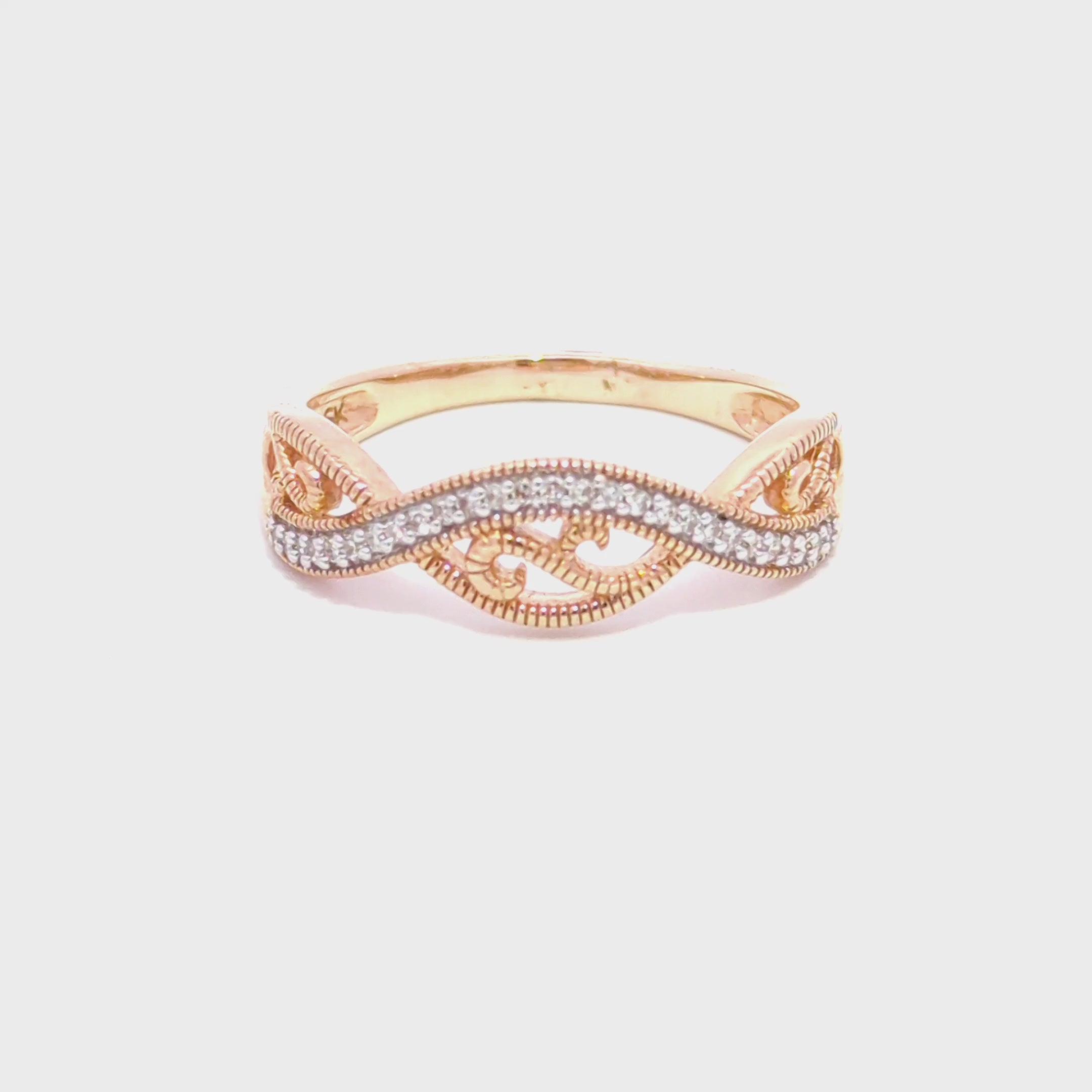 Infinity Pave Diamond Wedding Band Ring