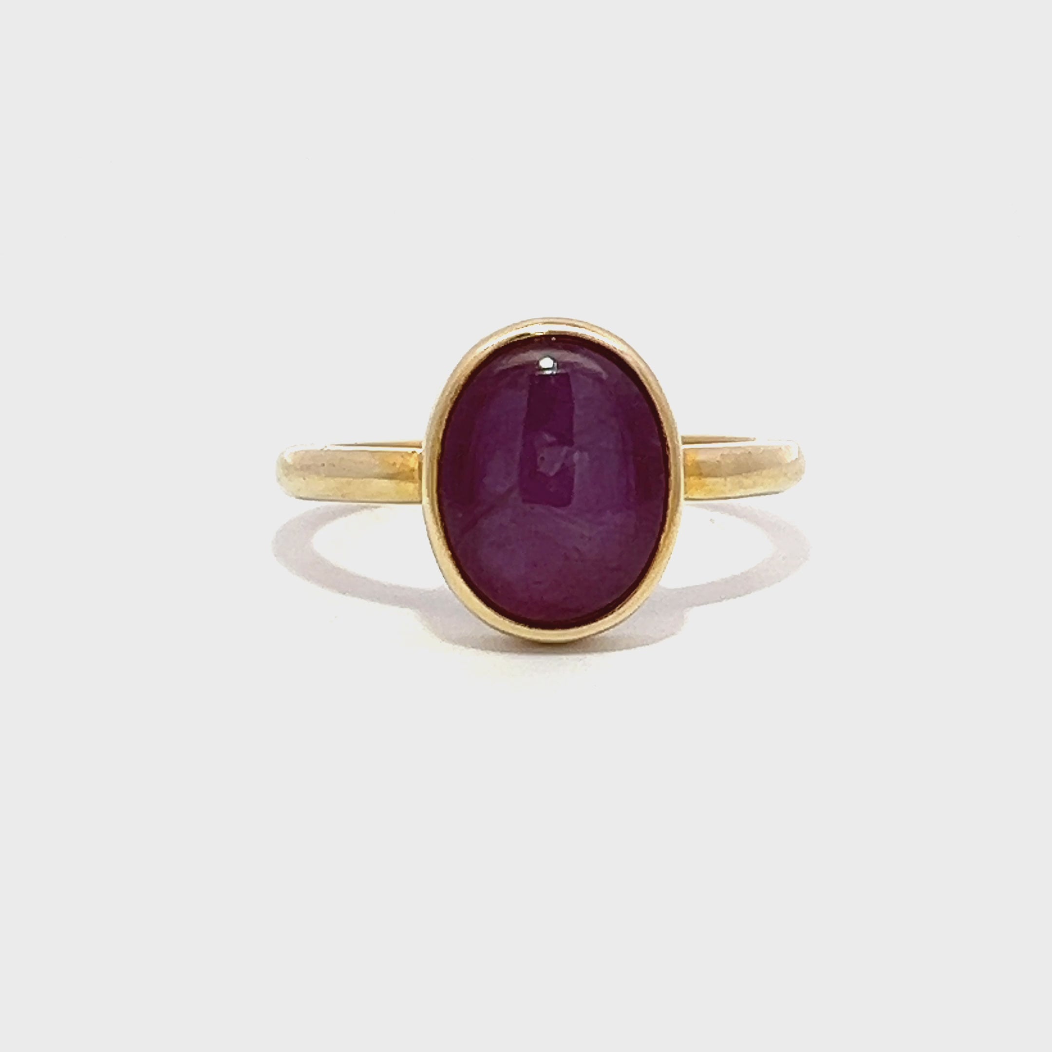 Star Ruby Oval Ring