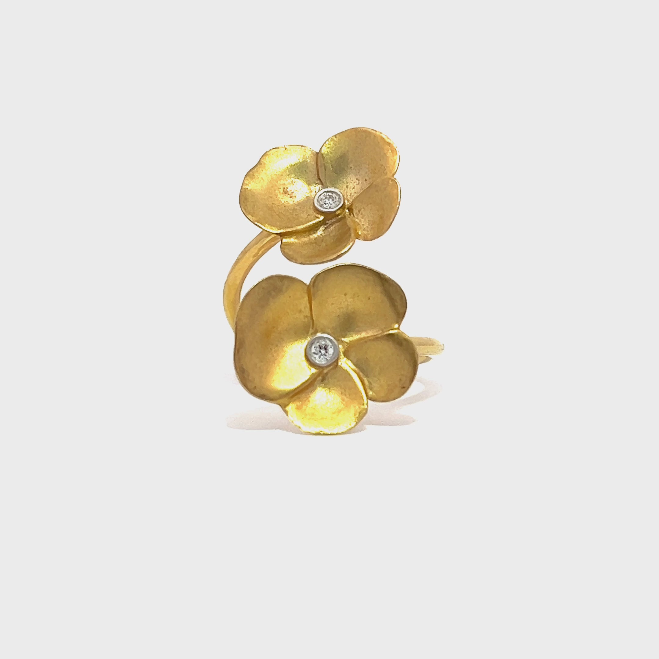 Double Flower Diamond Ring