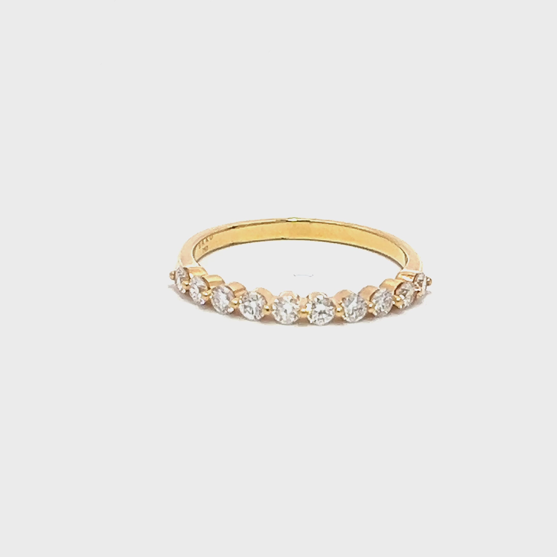 Half Eternity Floating Diamond Wedding Ring