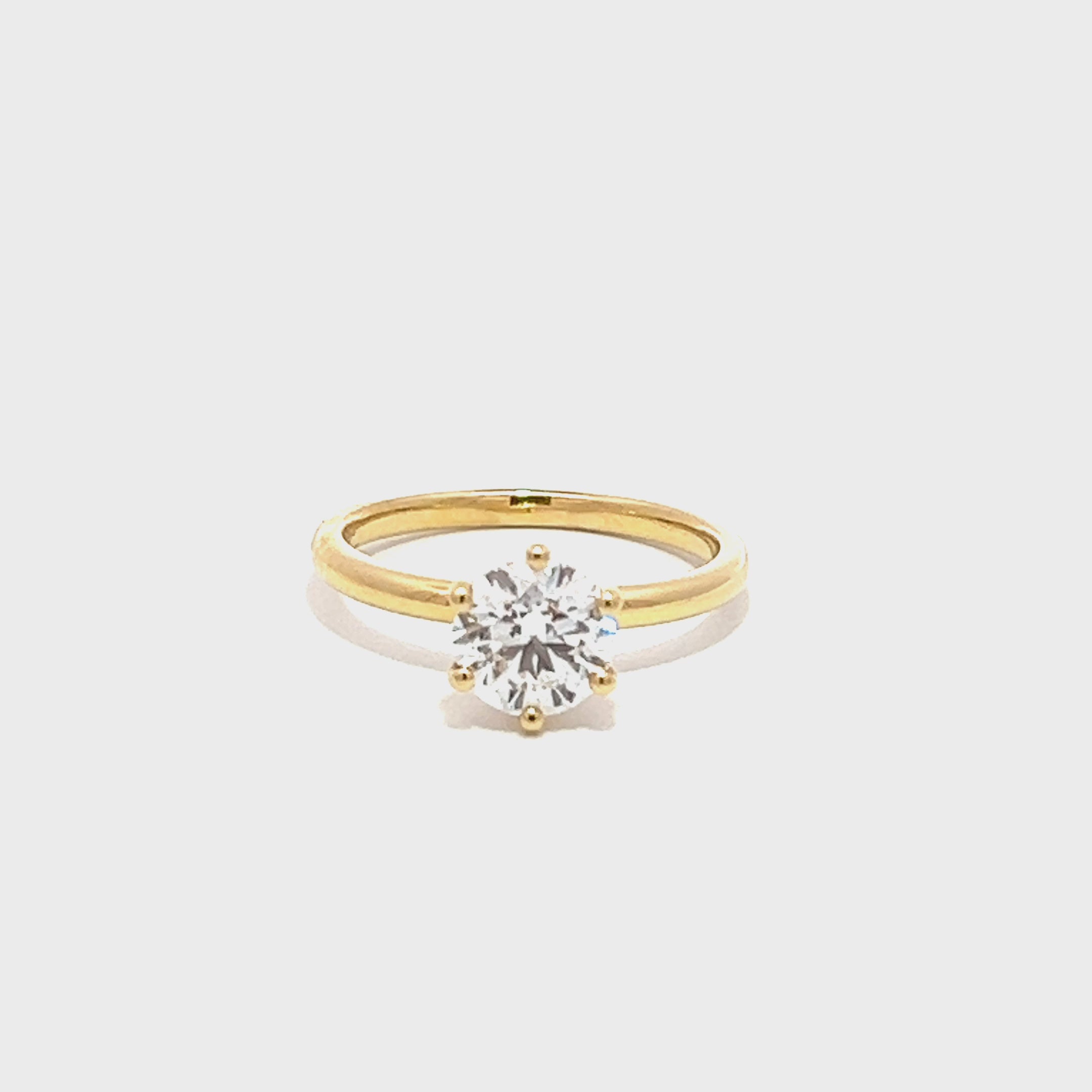 Round Solitaire Lab Grown Diamond Engagement Ring