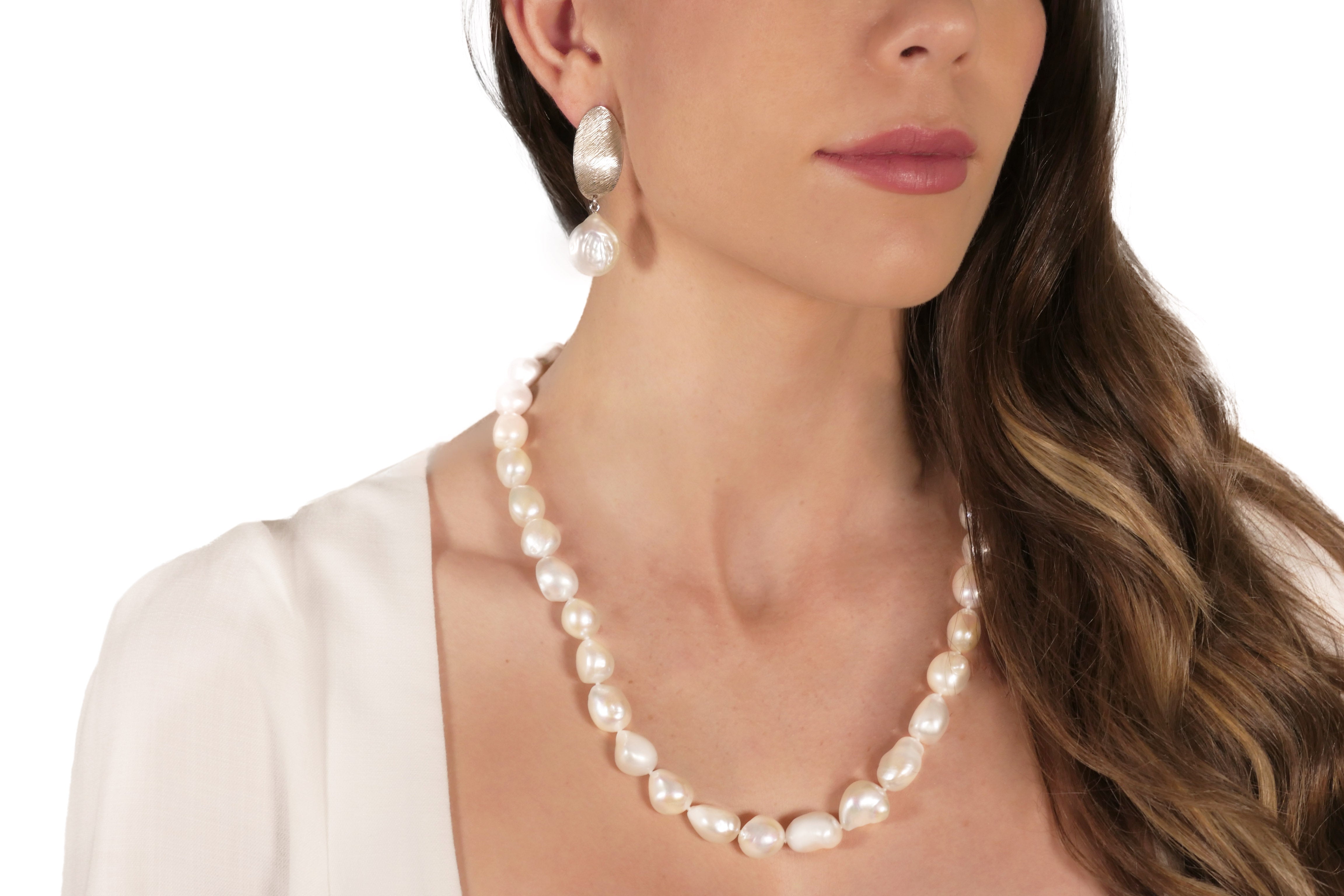 Baroque White Freshwater Pearl Necklace