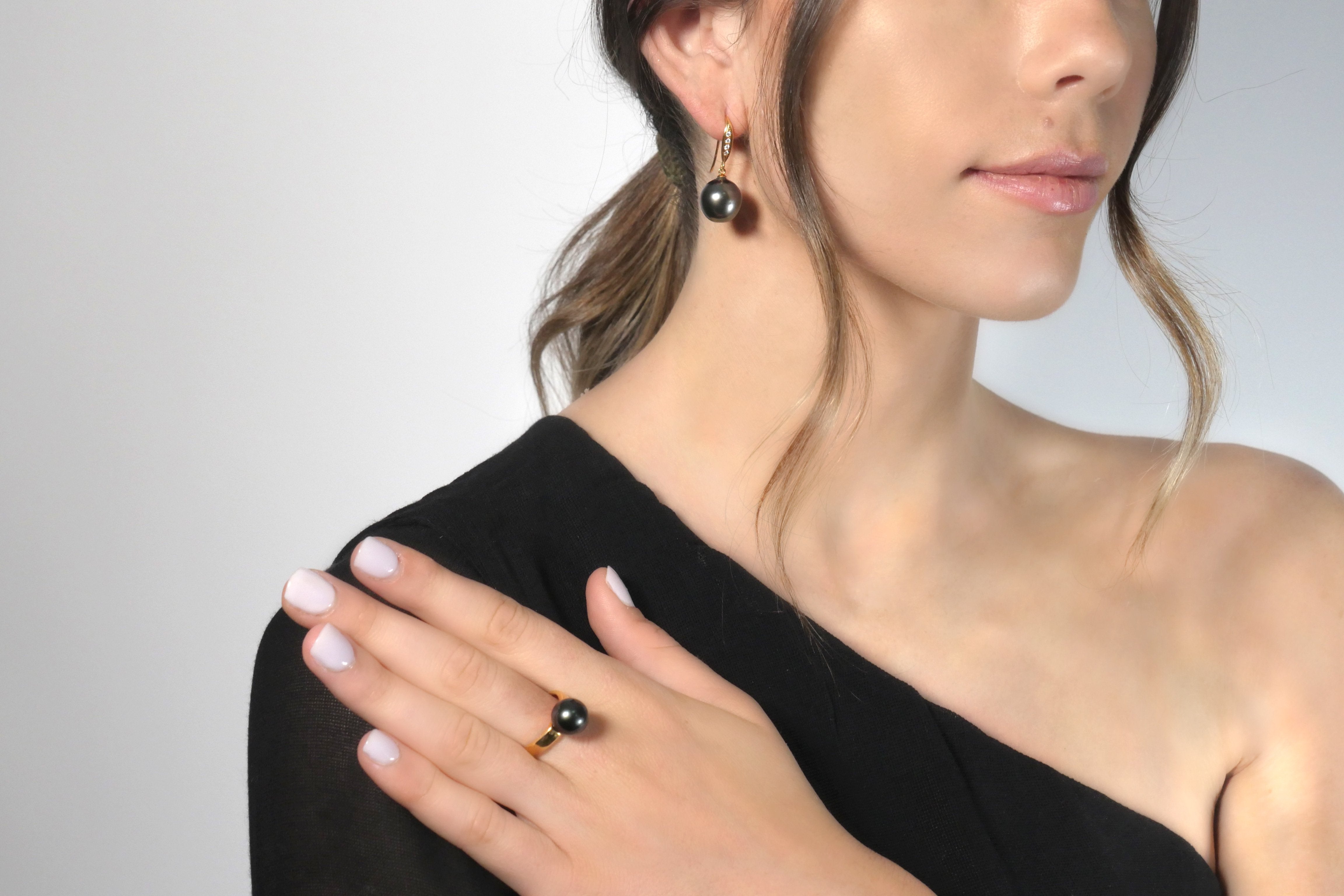 Black South Sea Pearl Ring