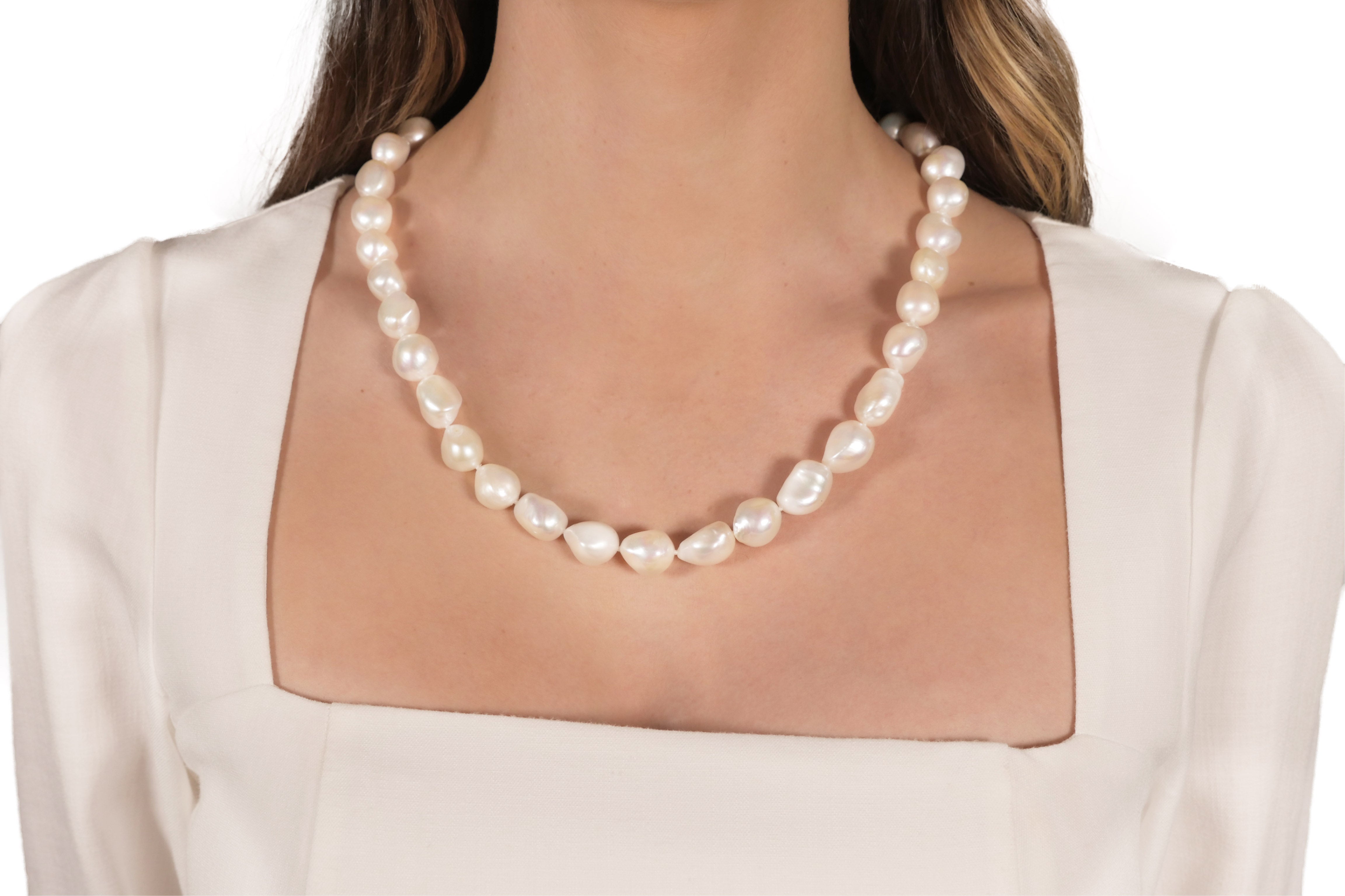 Baroque White Freshwater Pearl Necklace