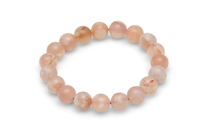 Flower Agate Ball Bracelet
