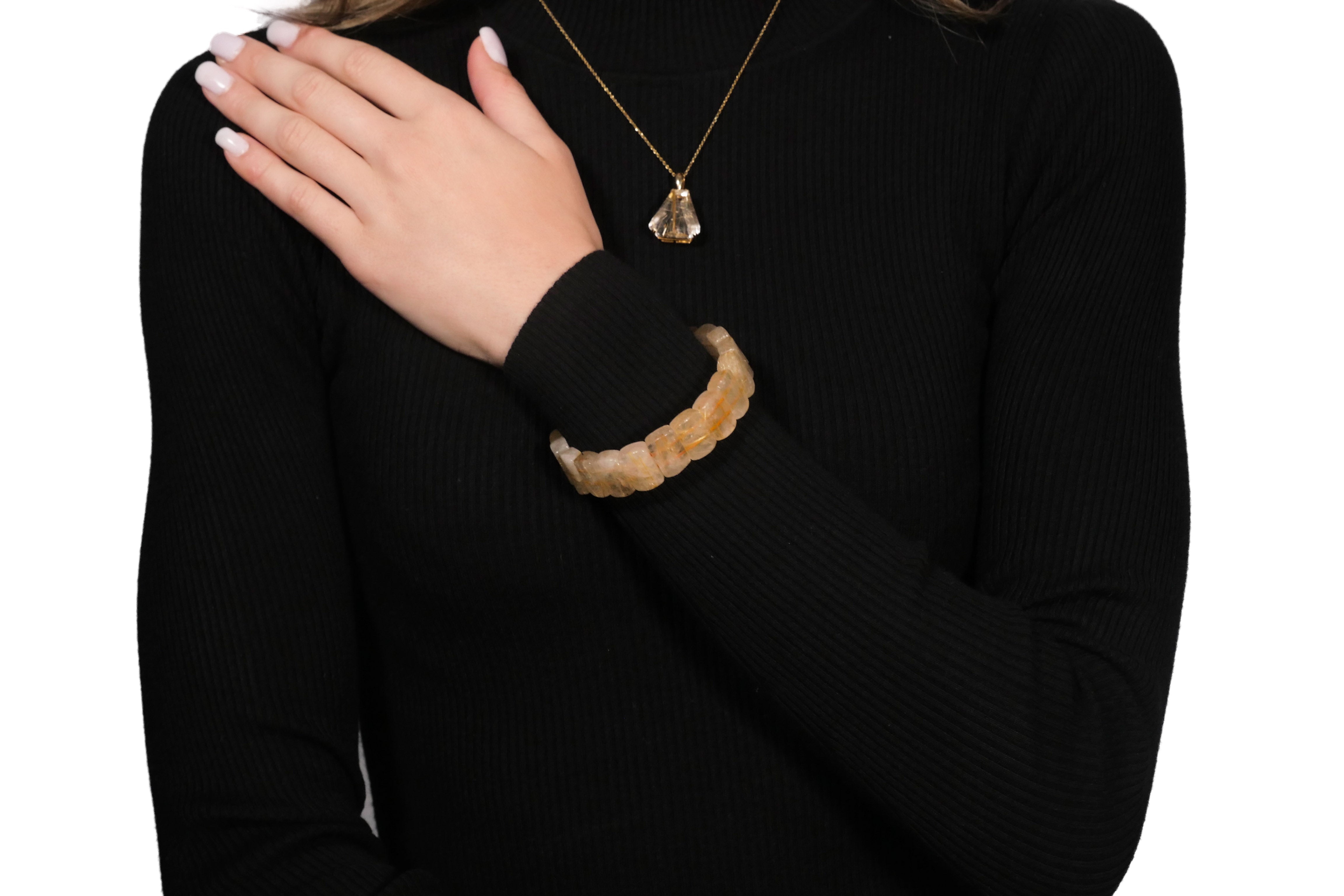 Rutile Quartz Rectangle Bracelet