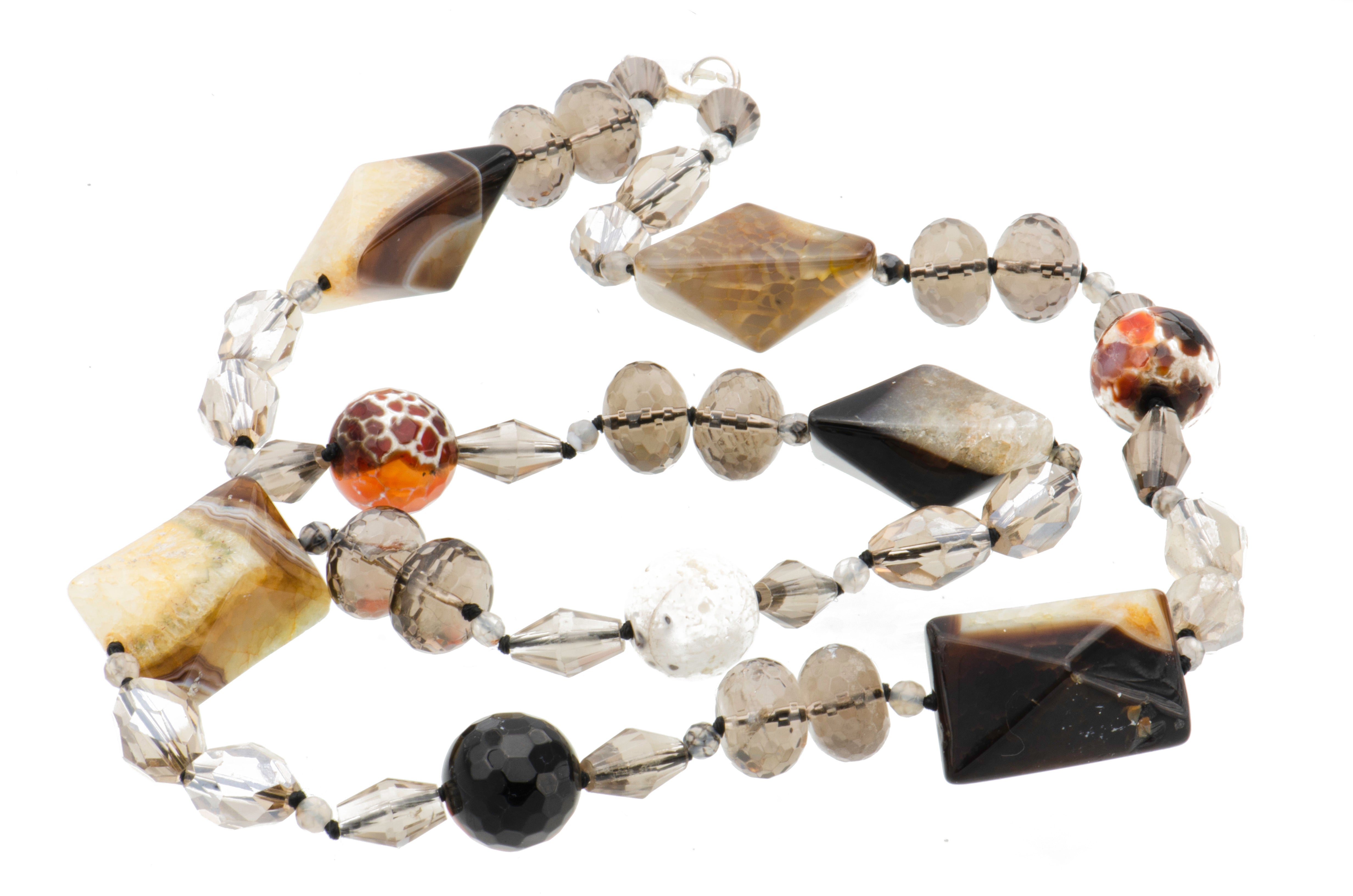 Carnelian Smokey Quartz Necklace