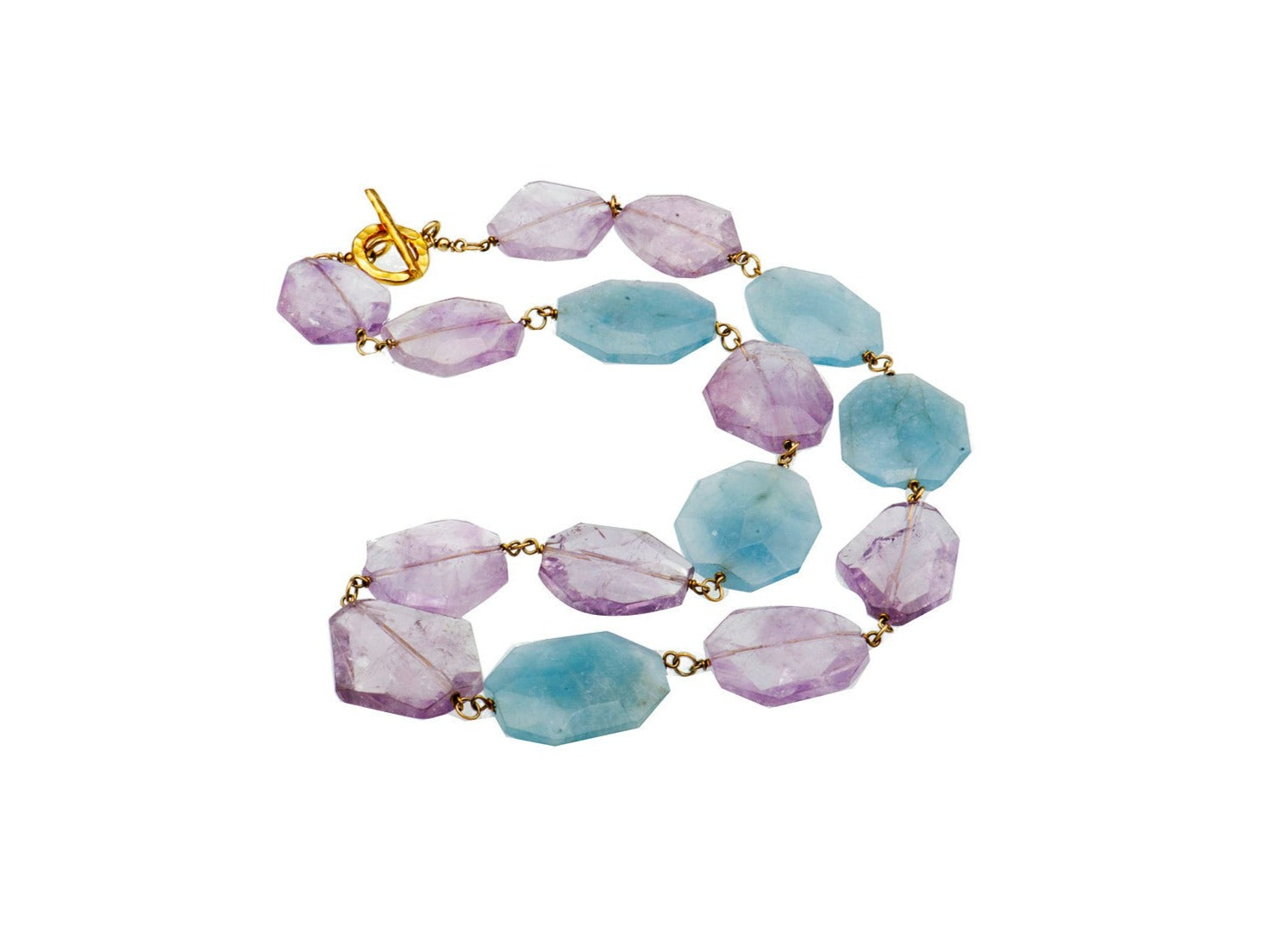 Amethyst Aquamarine Necklace