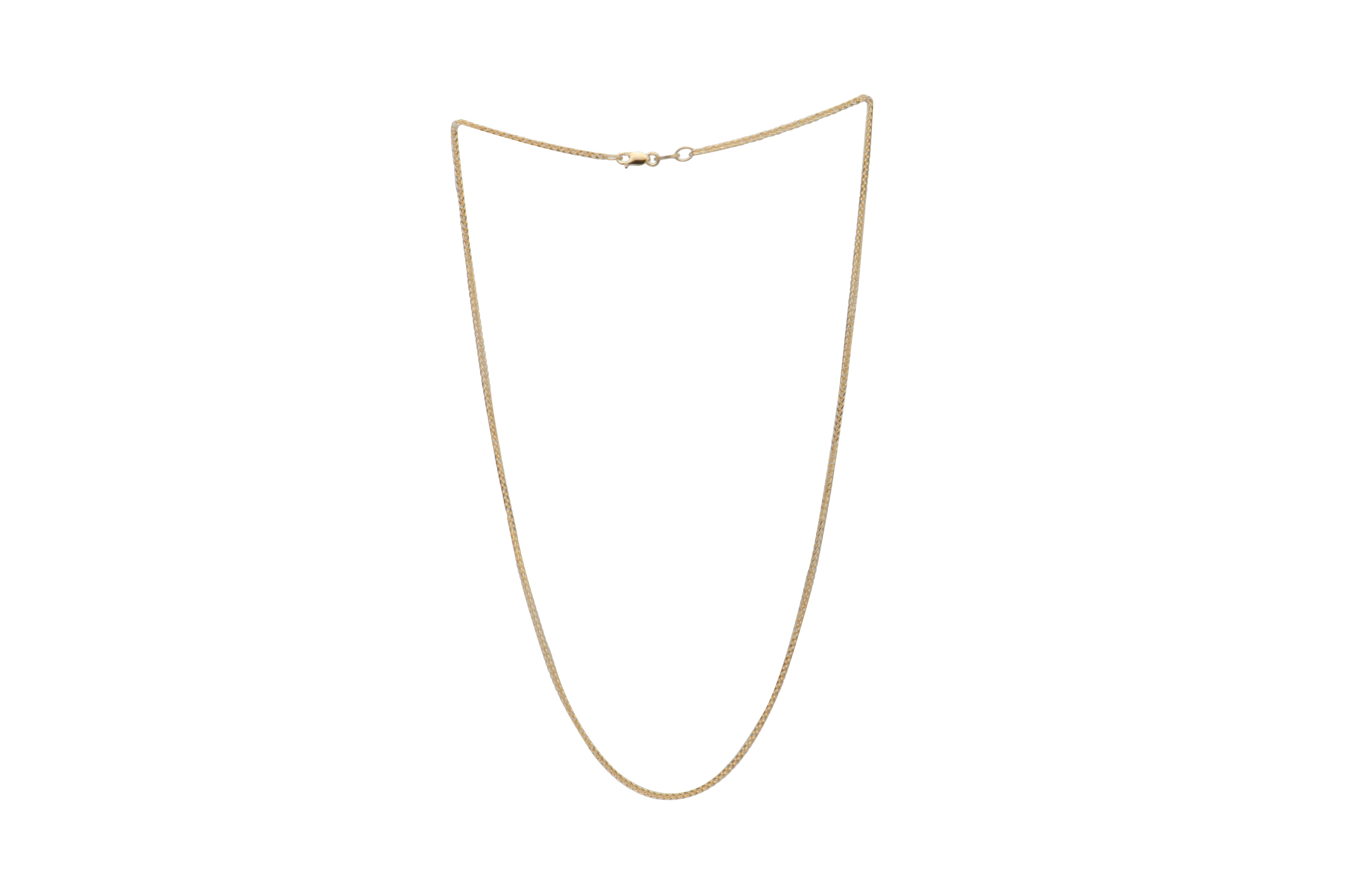 9K Yellow Gold Diamond Cut Wheat Chain