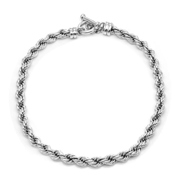 Mexican Silver Rope Necklace