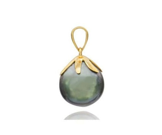 Black South Sea Pearl Round Pendant