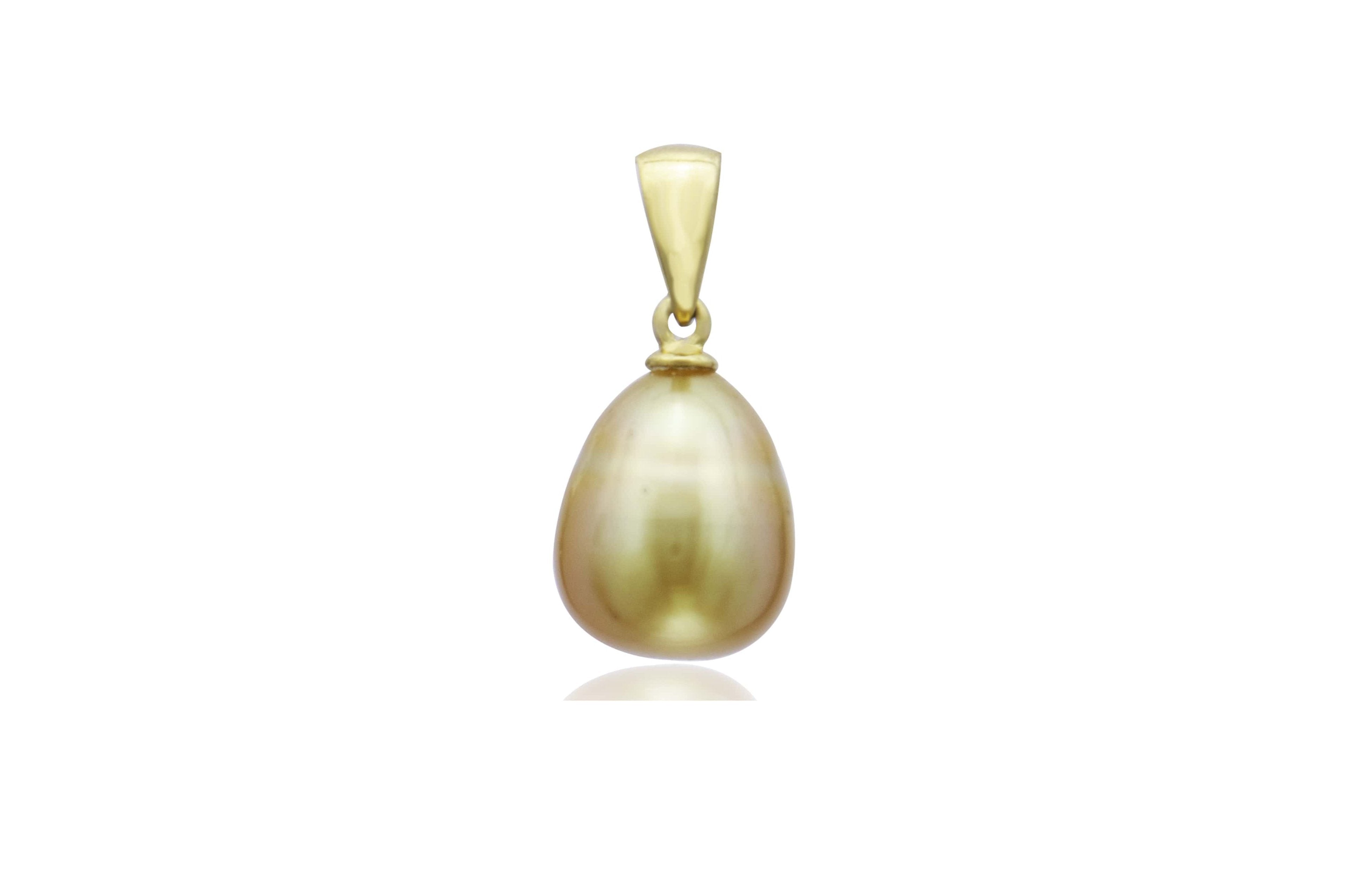 Golden South Sea Pearl Teardrop Pendant