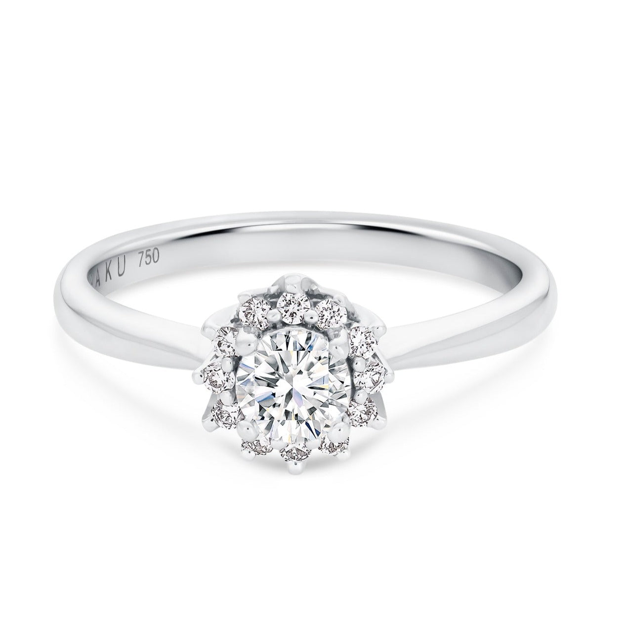Round Diamond Halo Engagement Ring