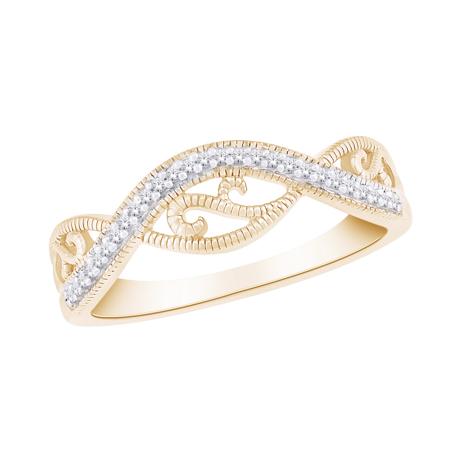 Infinity Pave Diamond Wedding Band Ring