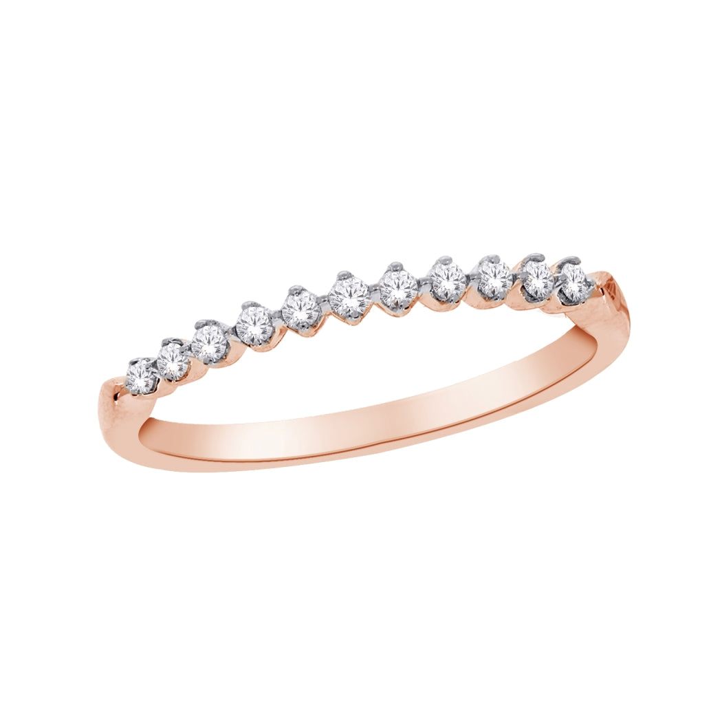 Floating Diamond Wedding Band Ring