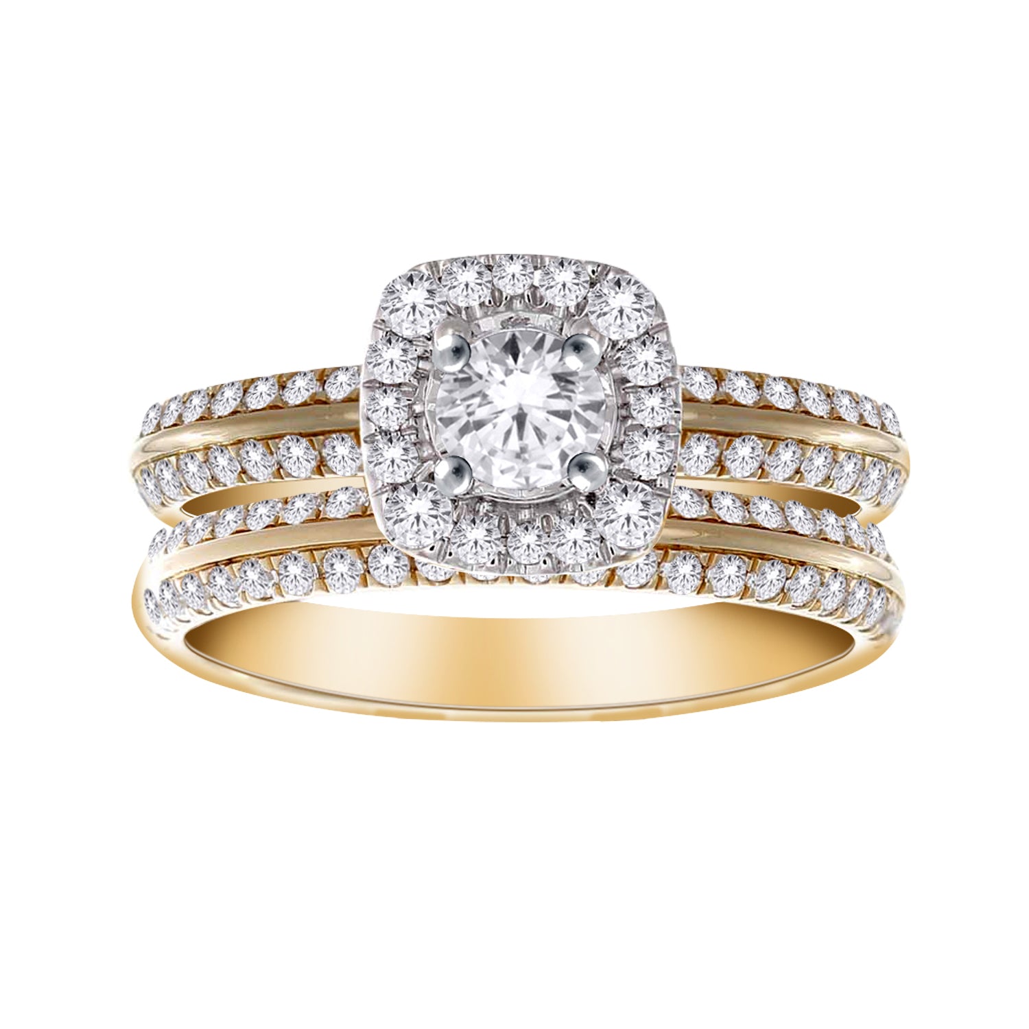 Round Halo Diamond Set Engagement RingRing