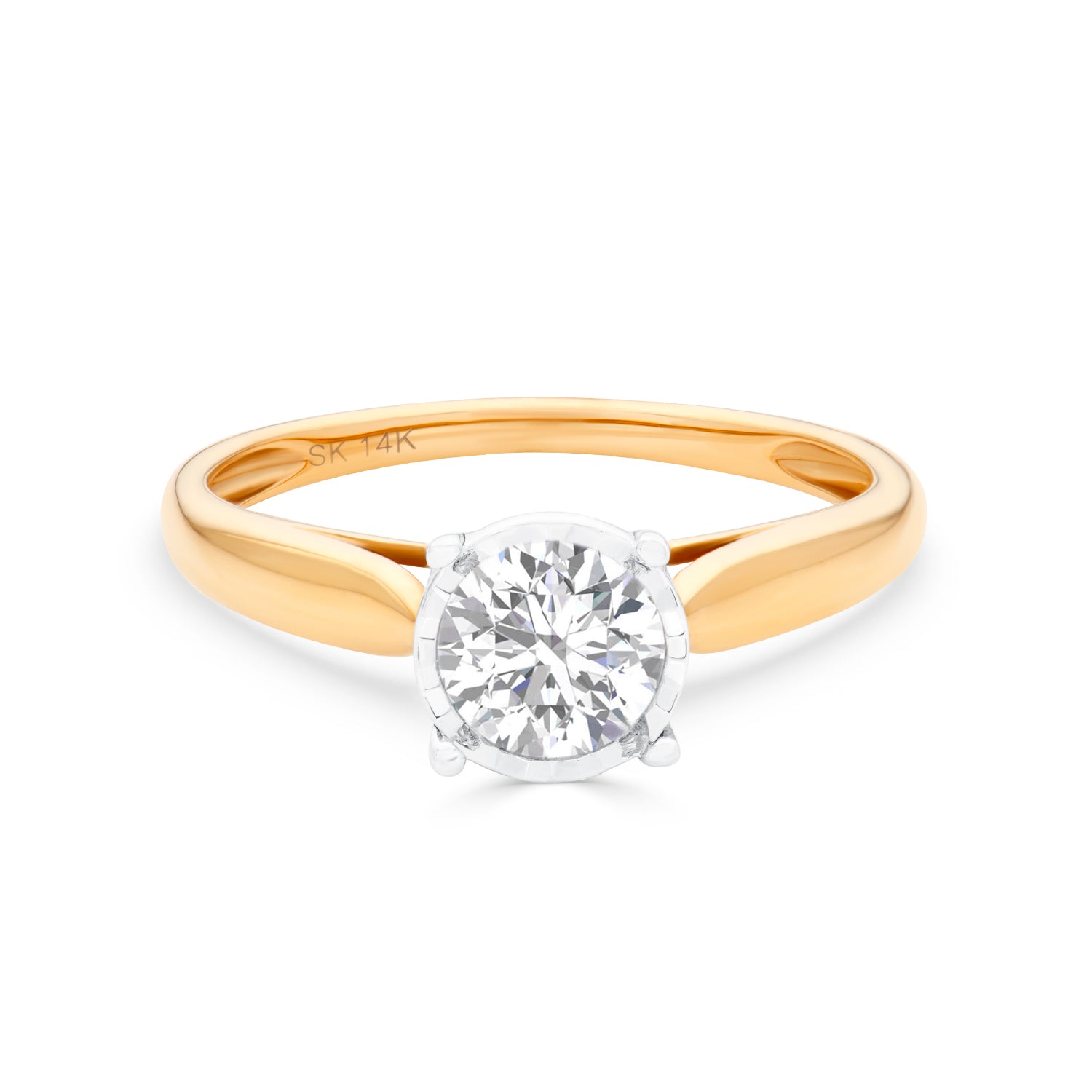 Tri-Round Diamond Ring