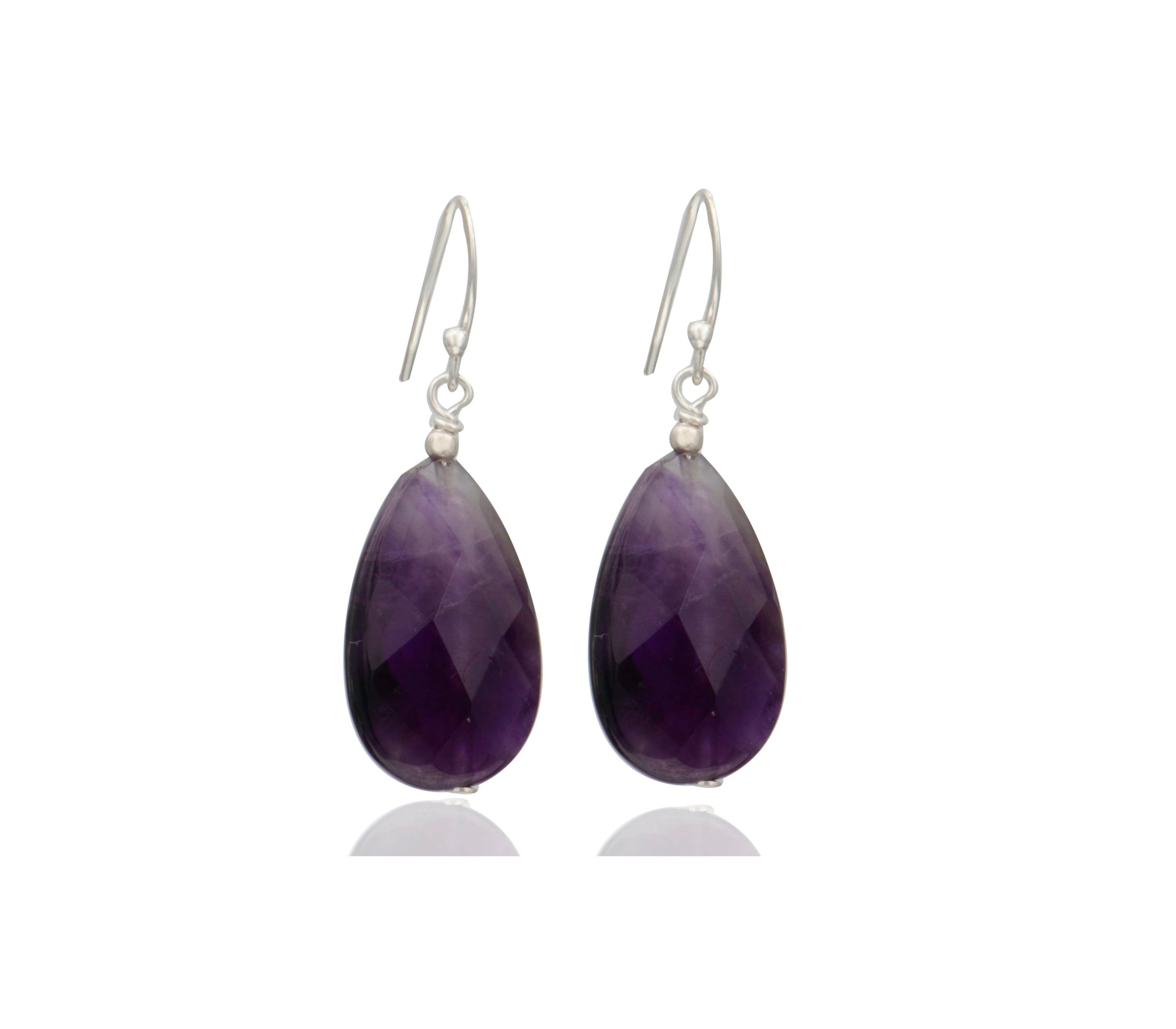Amethyst Teardrop Earrings