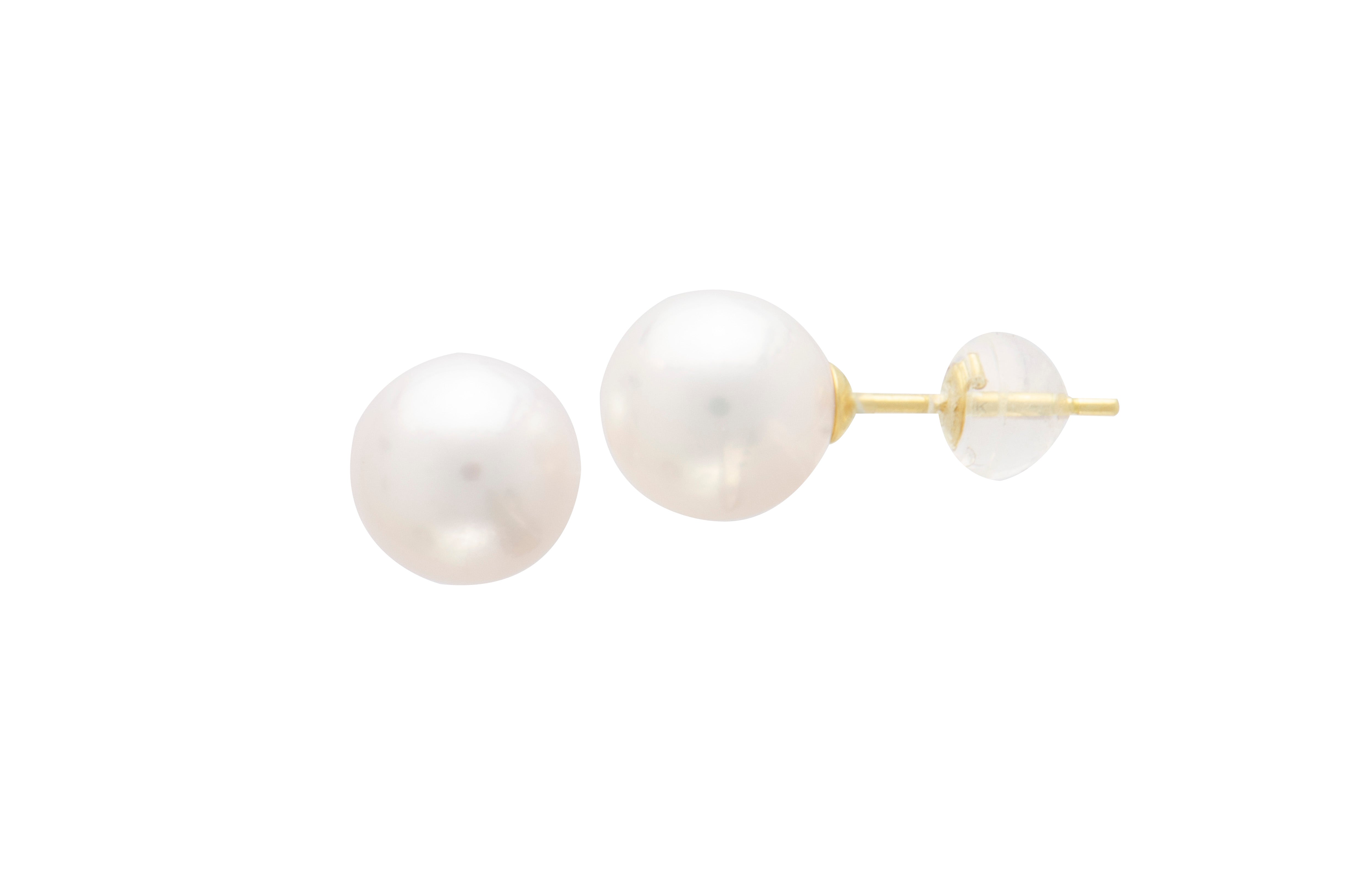 White Akoya Pearl Stud Earrings