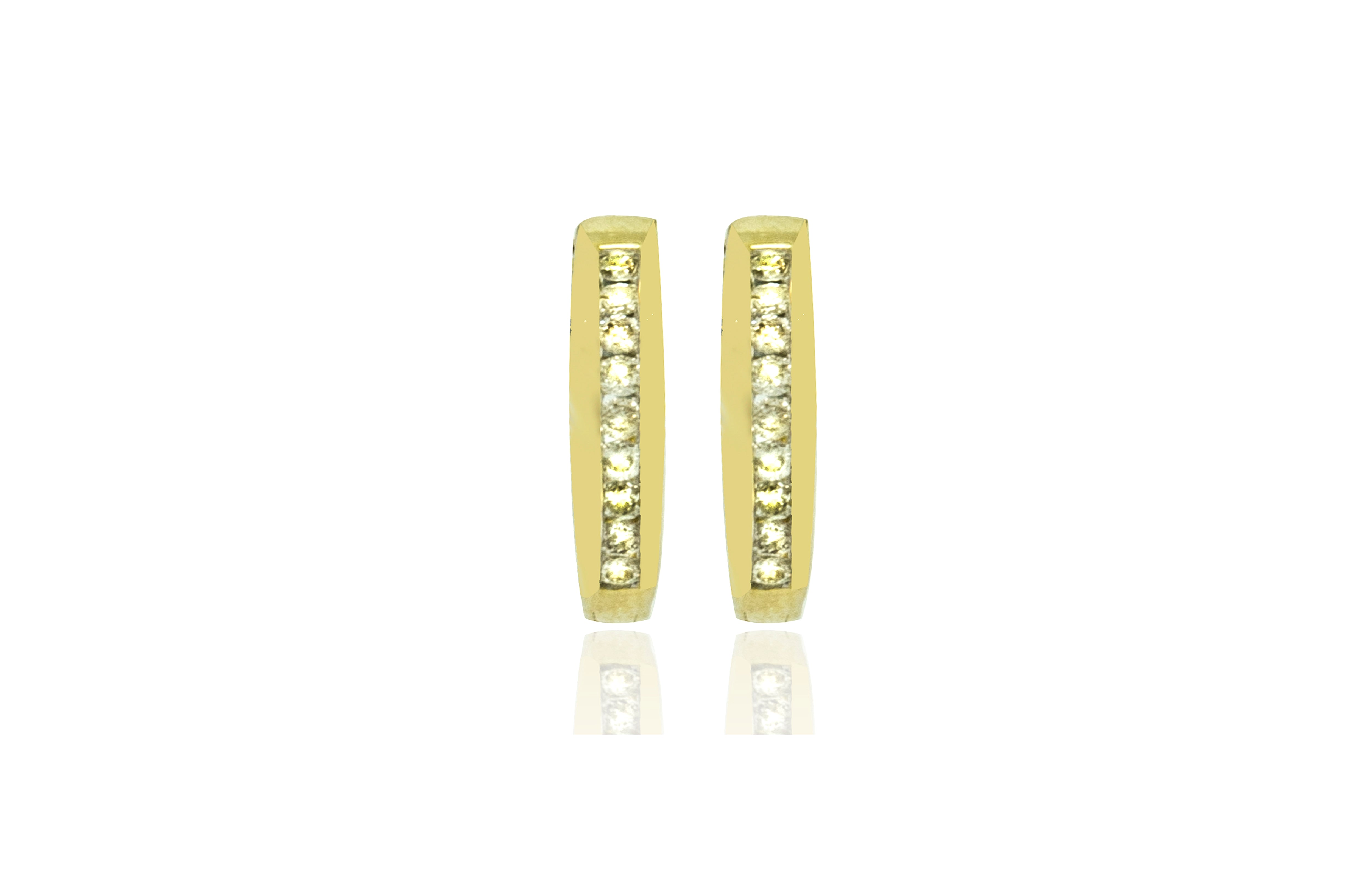 Diamond Huggie Earrings