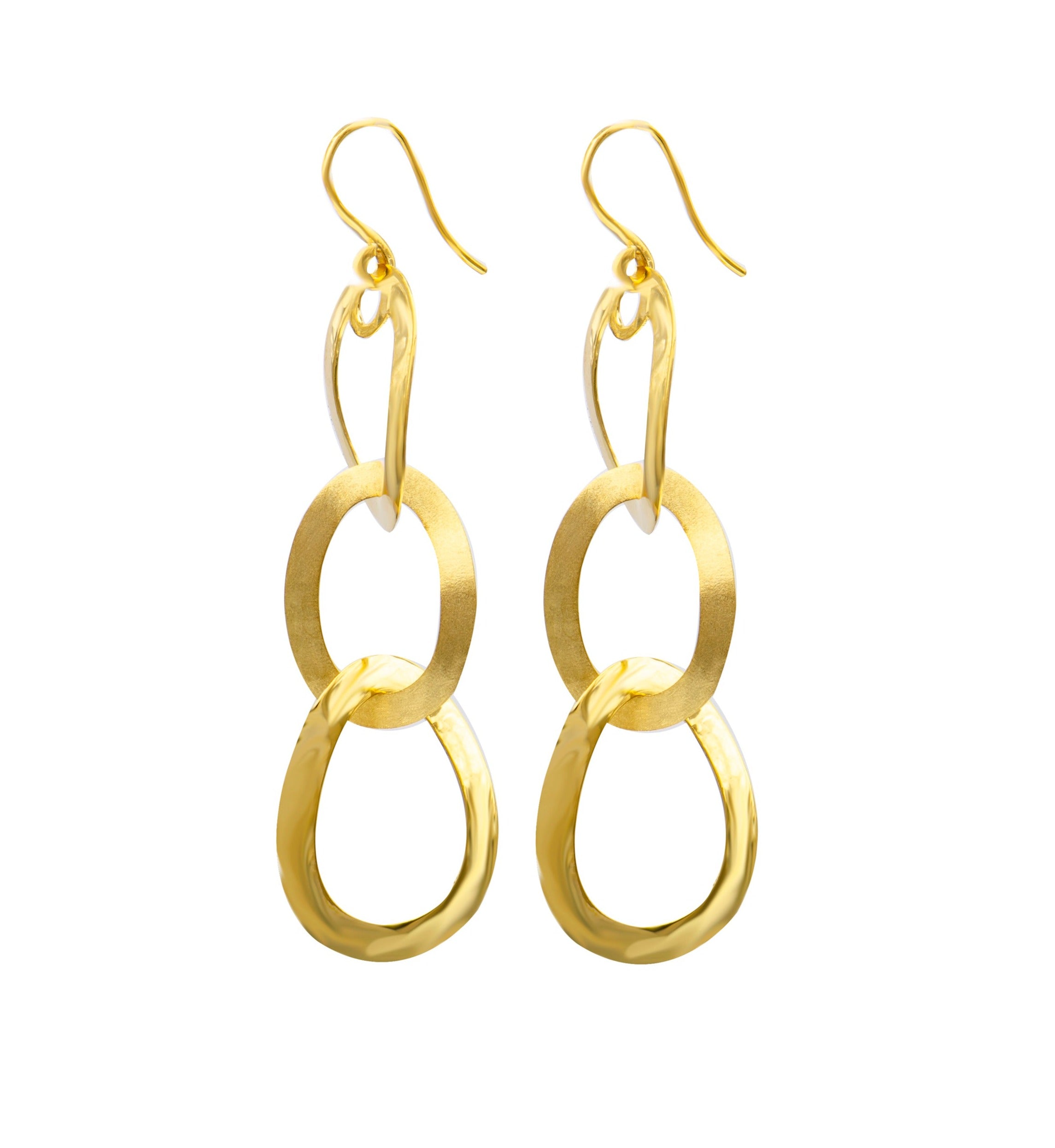 Three Twist Link Earrings