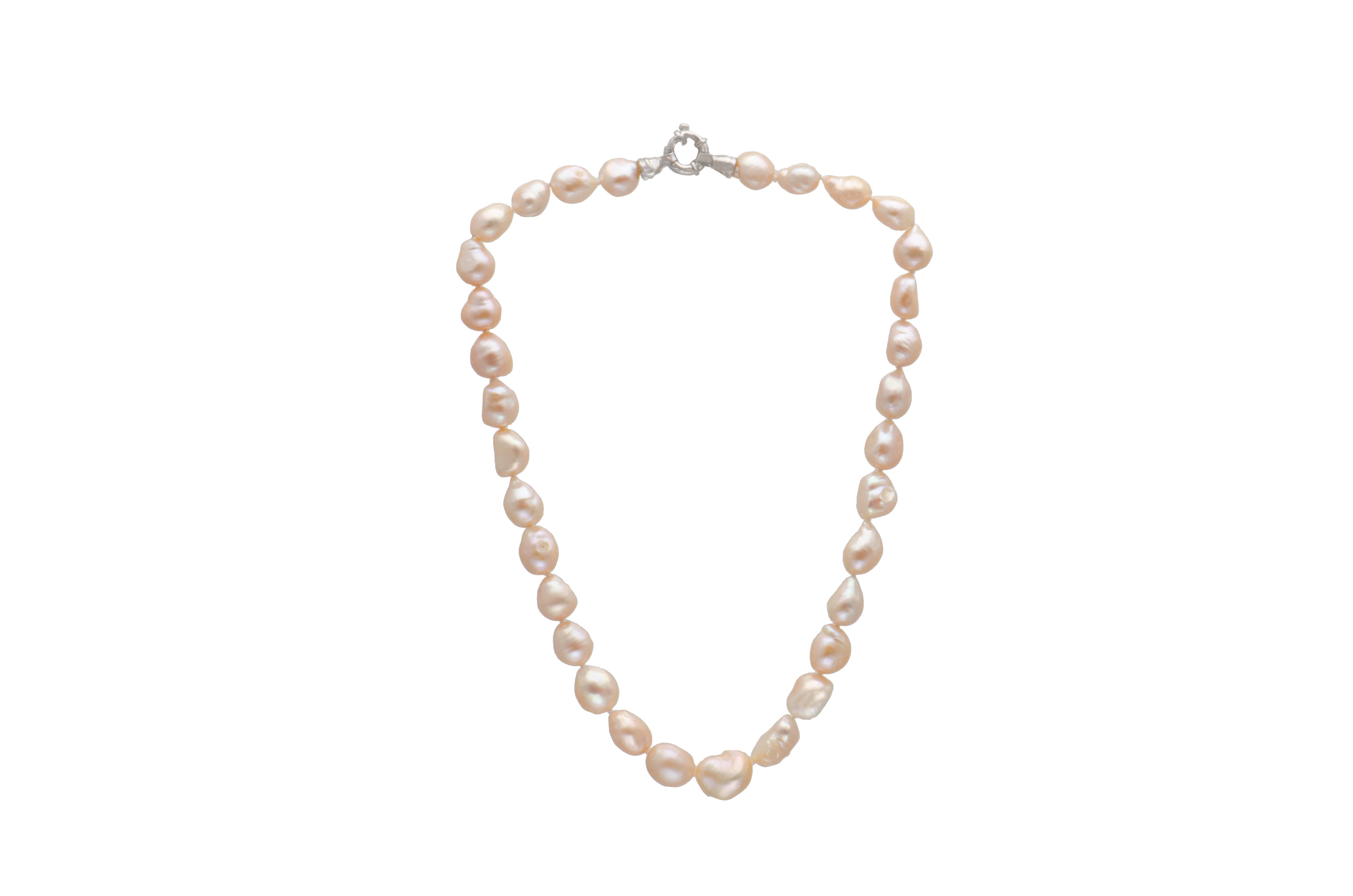 Peach Freshwater Pearl Irregular Necklace