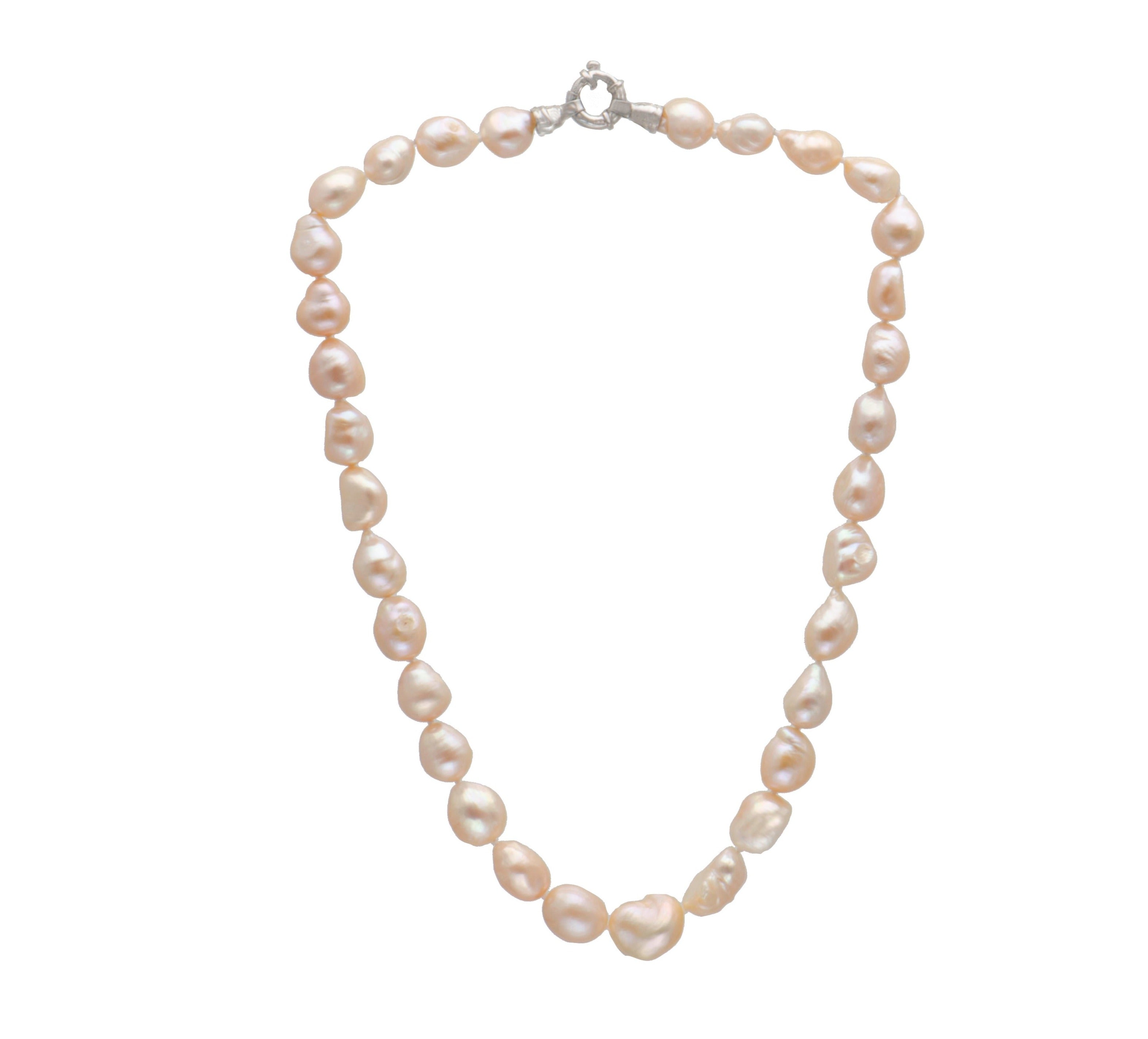 Baroque Peach Freshwater Pearl Necklace