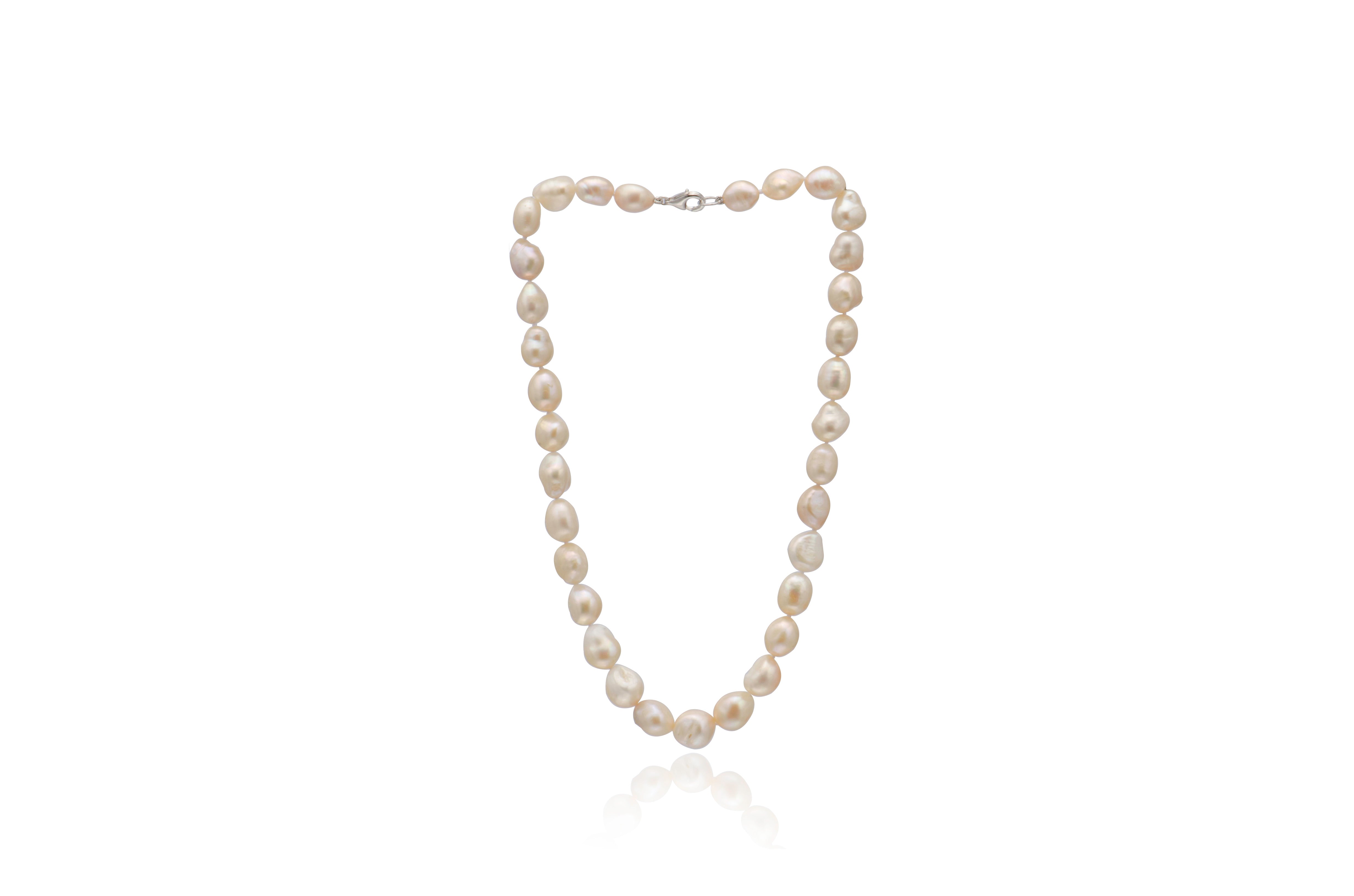 Baroque Peach Freshwater Pearl Necklace