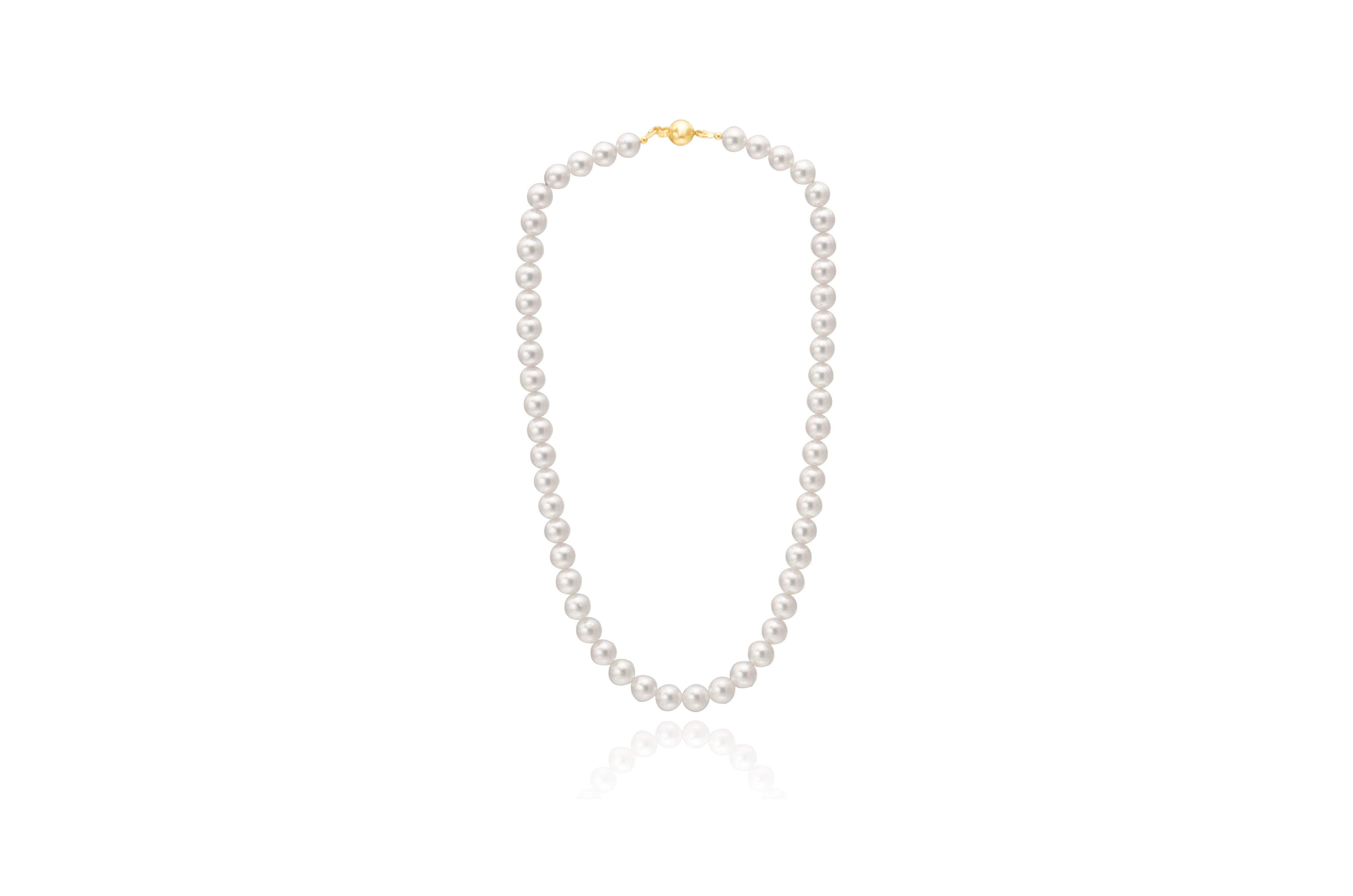White Akoya Pearl Necklace
