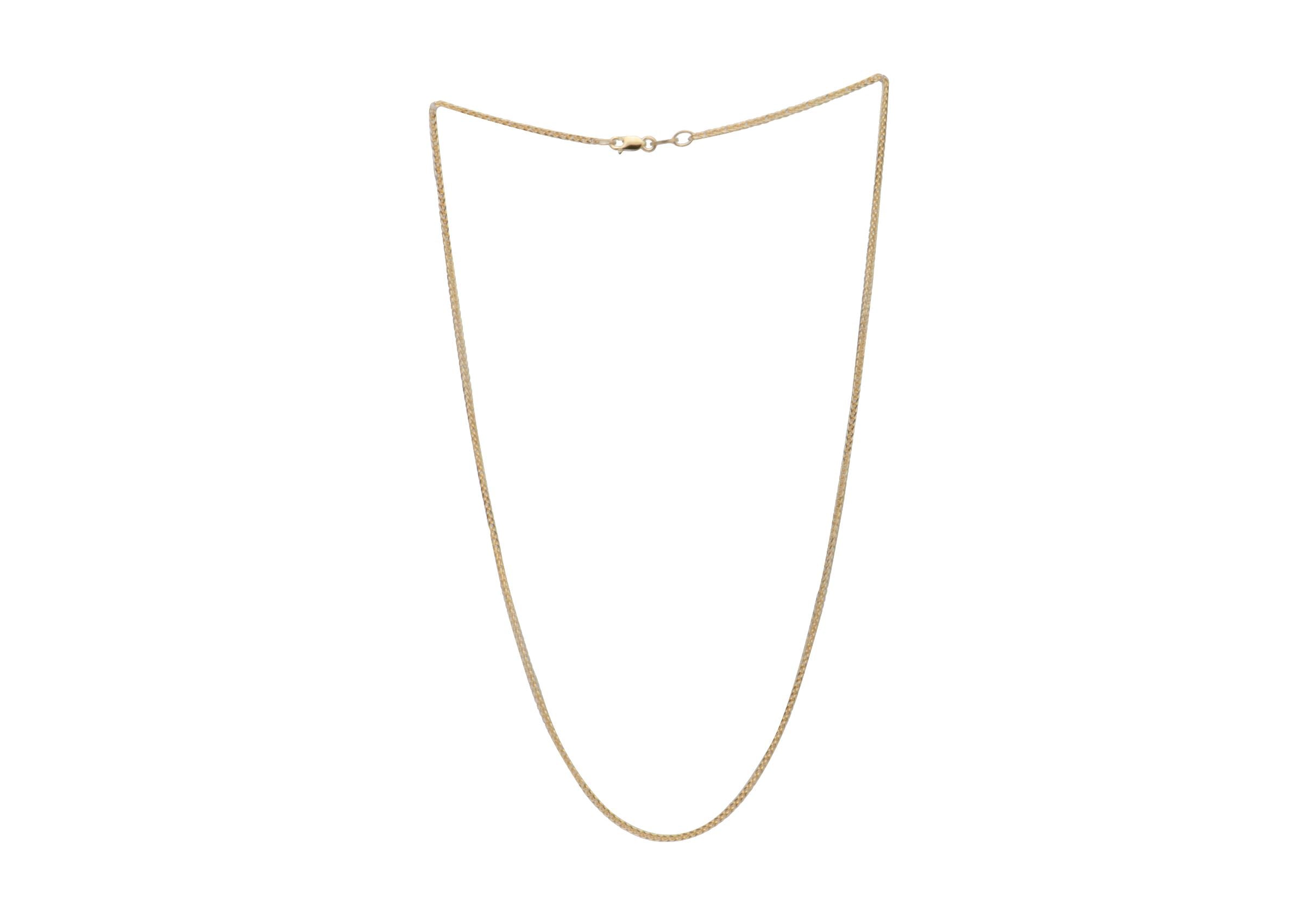 9K Yellow Gold Diamond Cut Wheat Chain