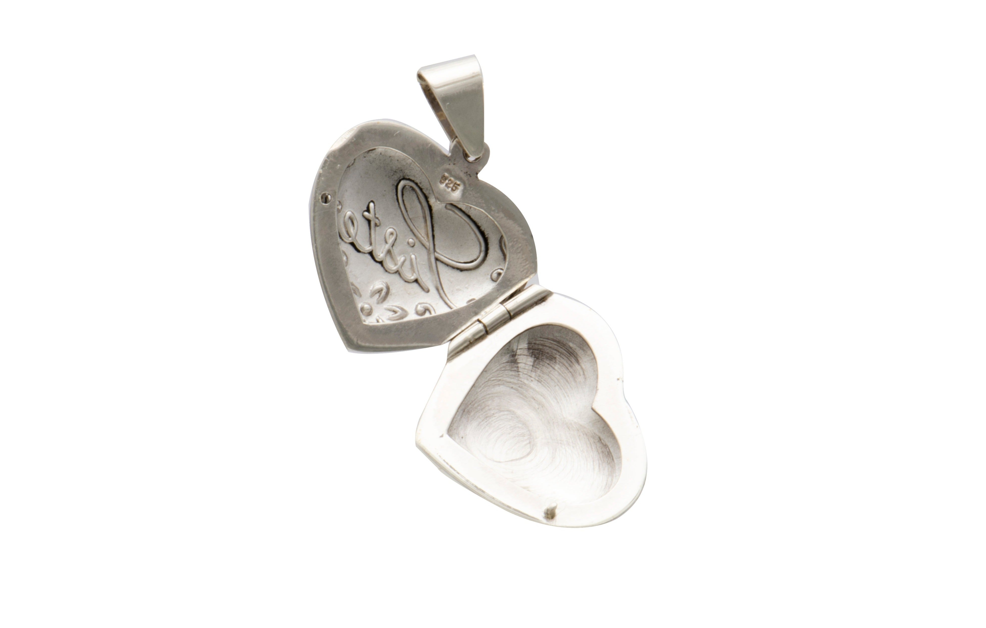 Sterling Silver Heart Locket Sister with Chain