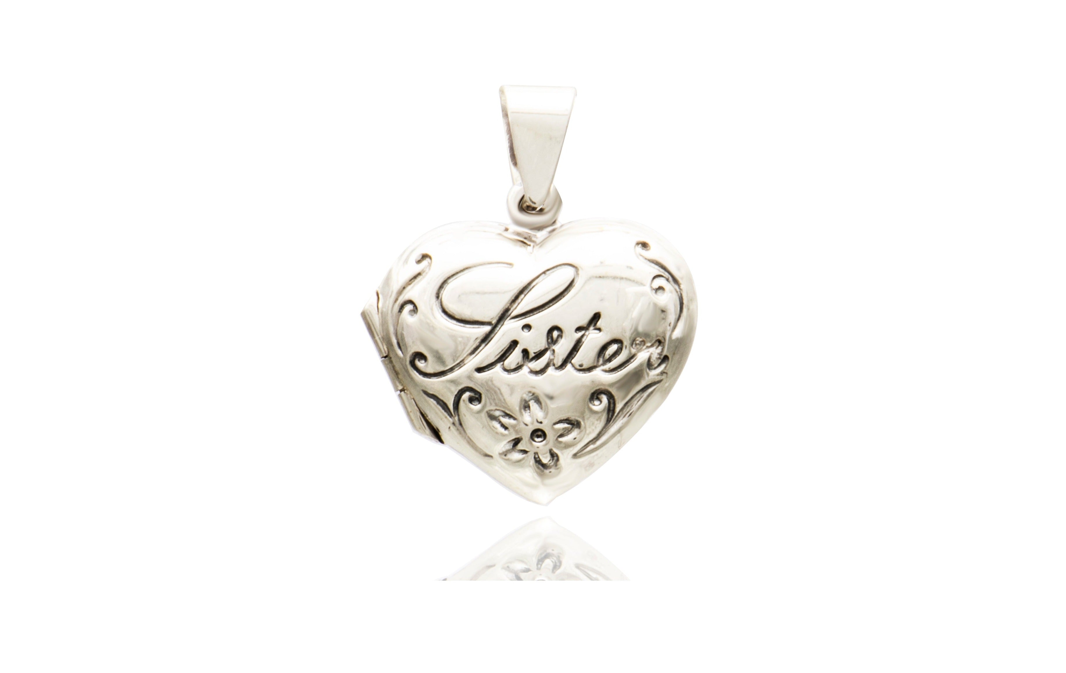 Heart Locket Sister with Chain