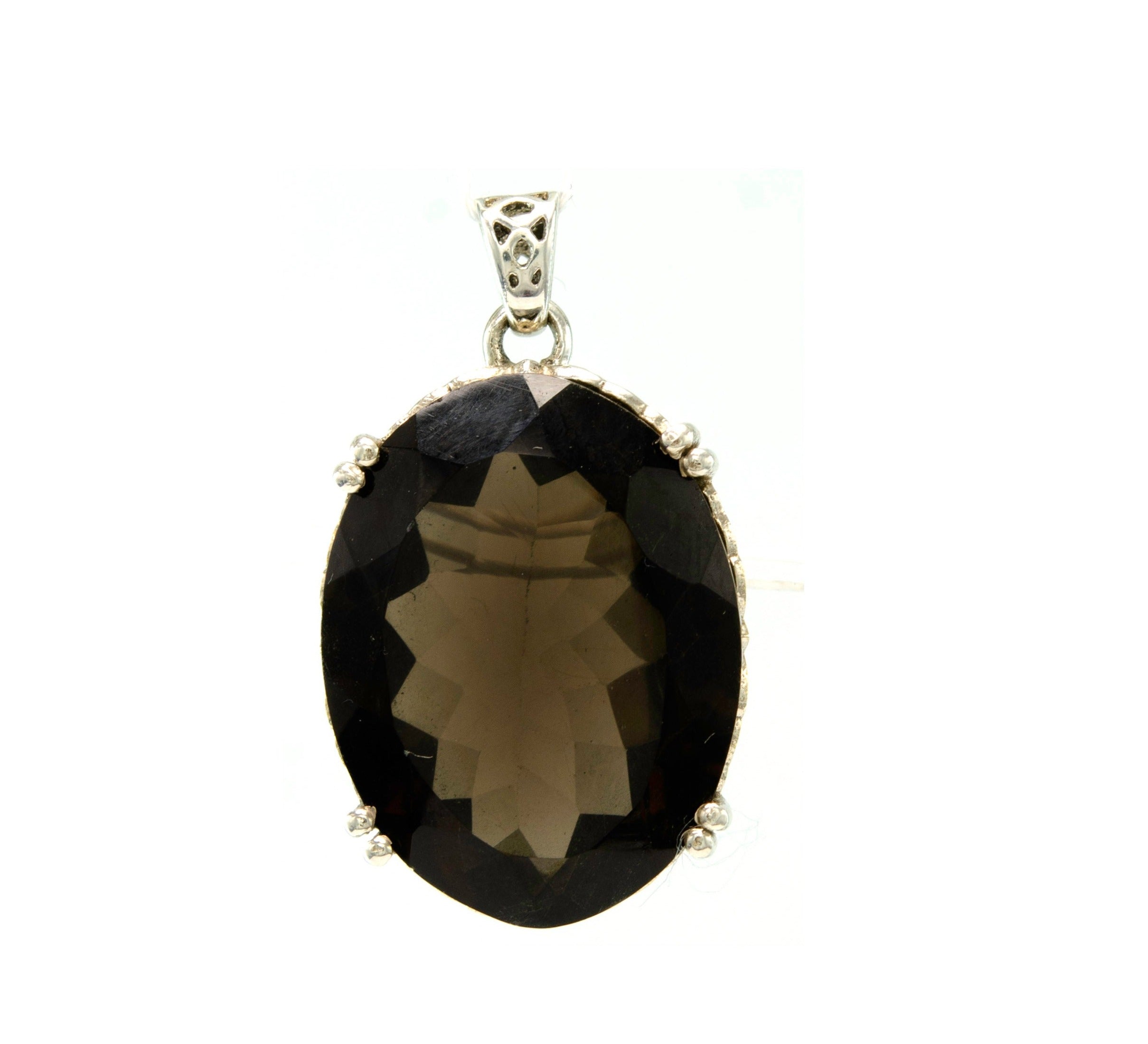Smoky Quartz Oval Pendant