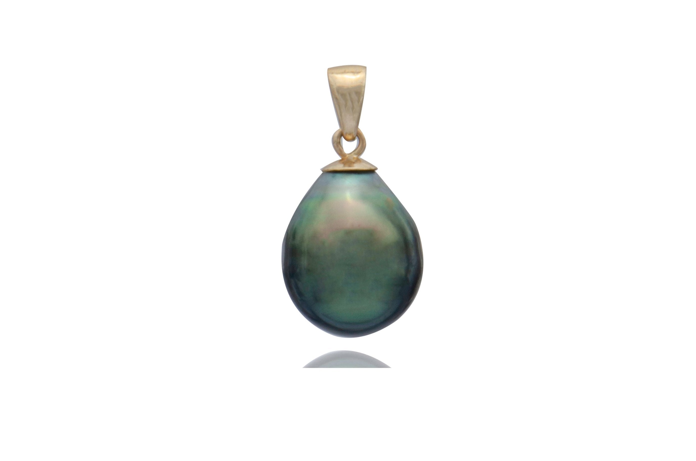 Black South Sea Pearl Teardrop Pendant